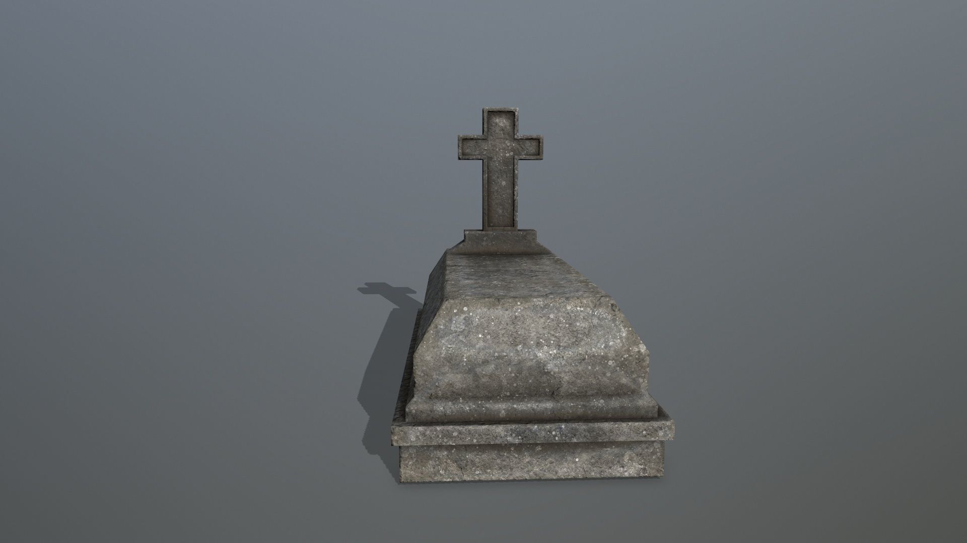 Tomb Stone Set Low-poly 3D model_6