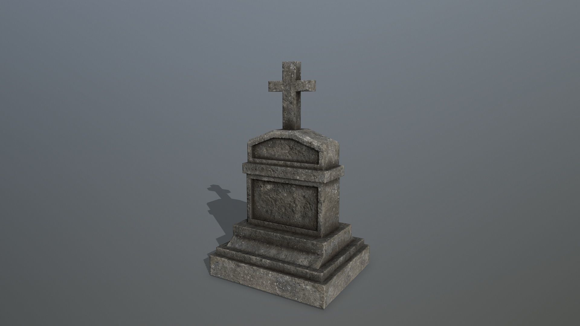 Tomb Stone Set Low-poly 3D model_32