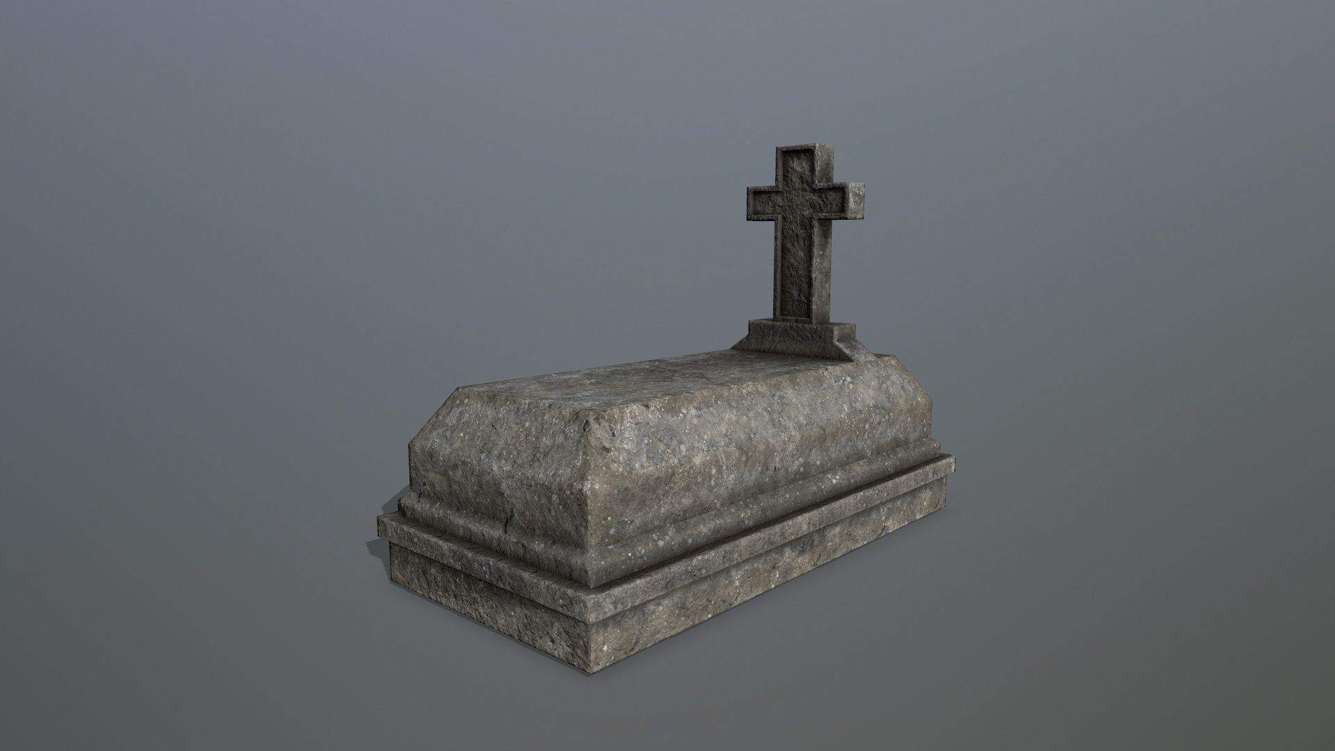 Tomb Stone Set Low-poly 3D model_5
