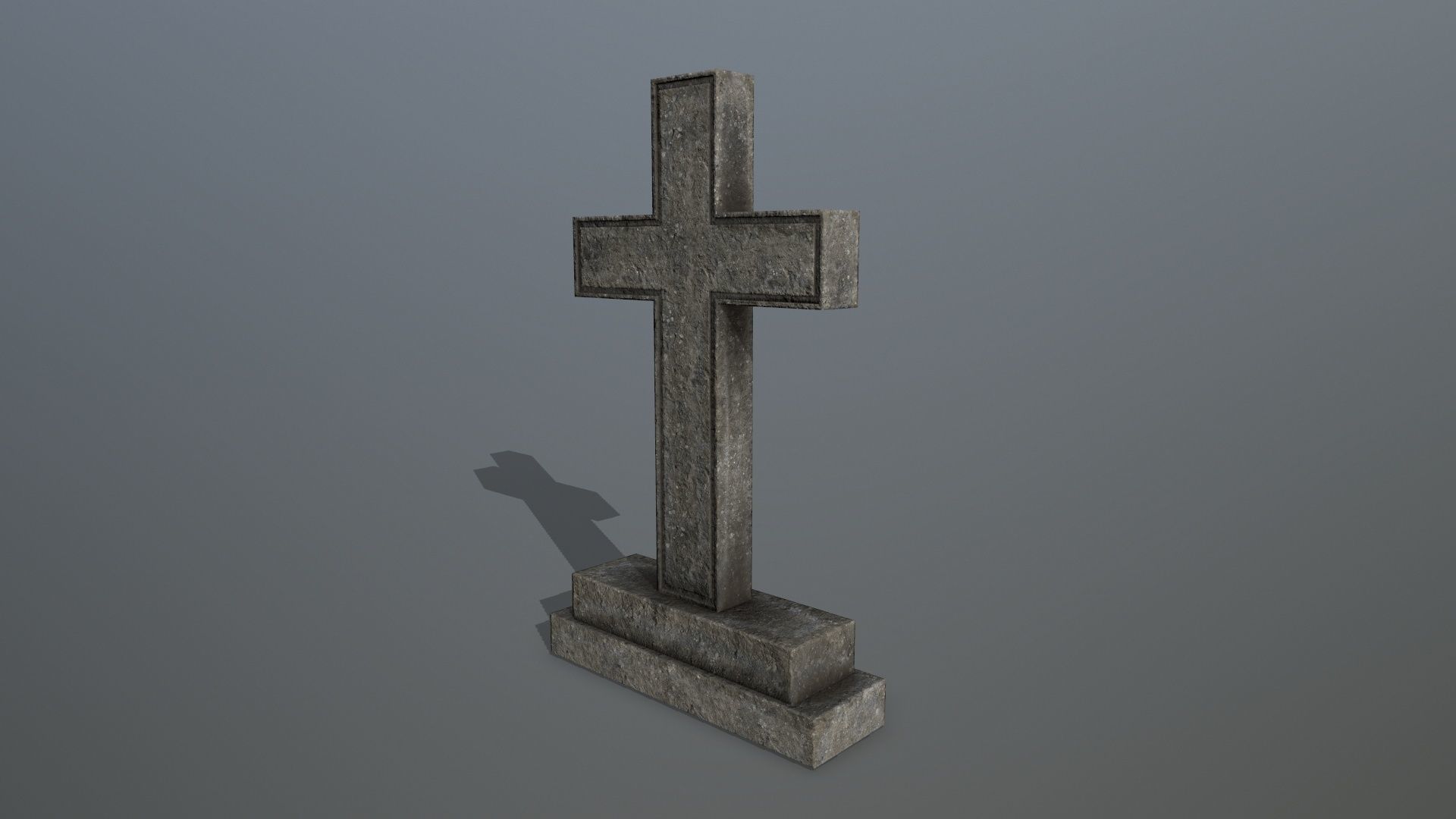 Tomb Stone Set Low-poly 3D model_29