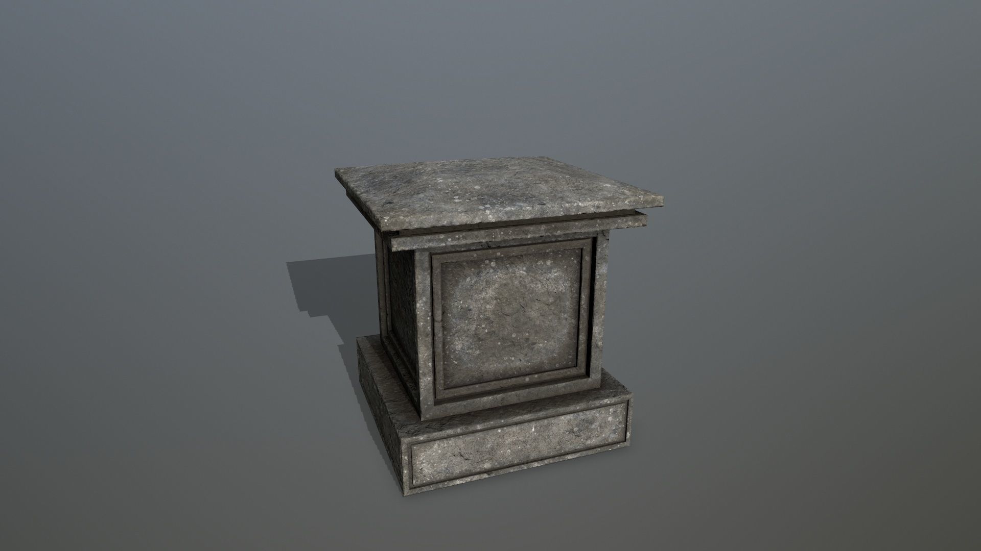 Tomb Stone Set Low-poly 3D model_12
