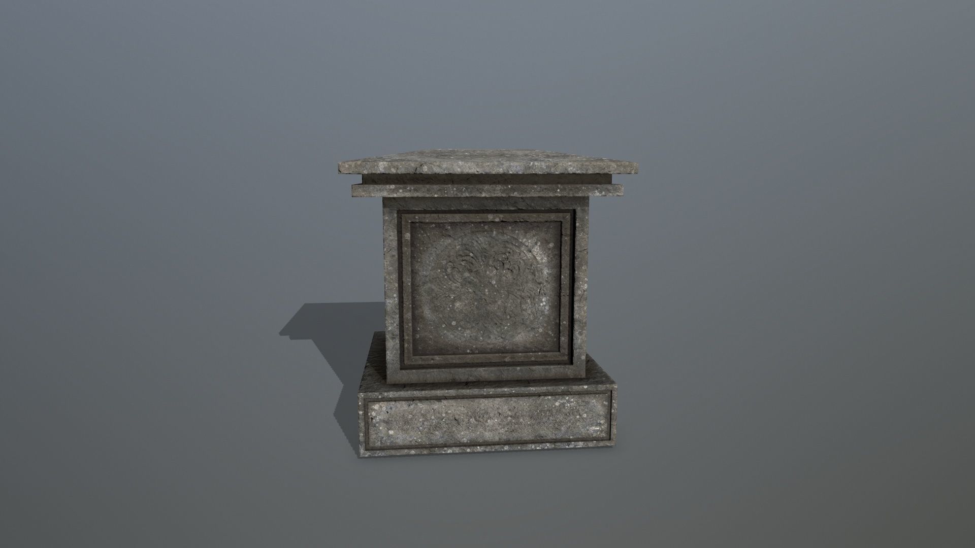 Tomb Stone Set Low-poly 3D model_11