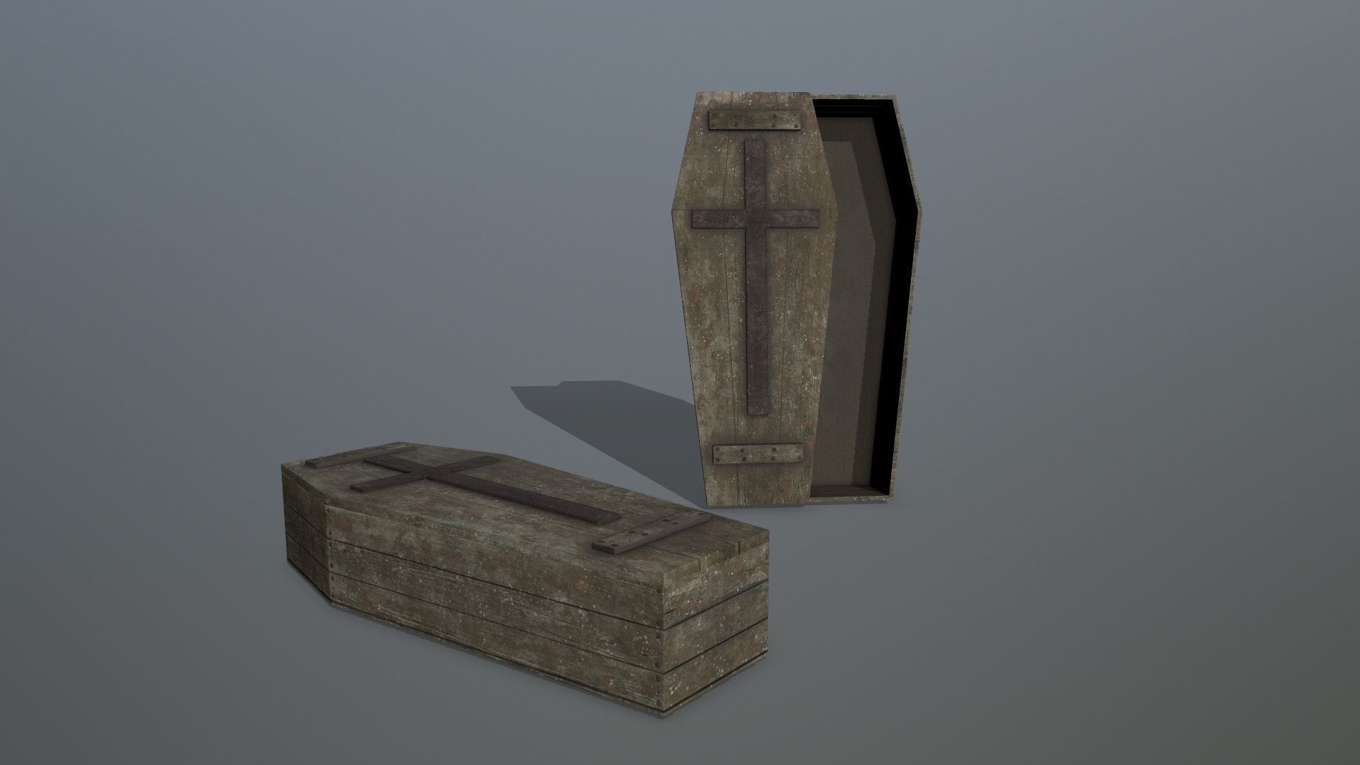 Tomb Stone Set Low-poly 3D model_2