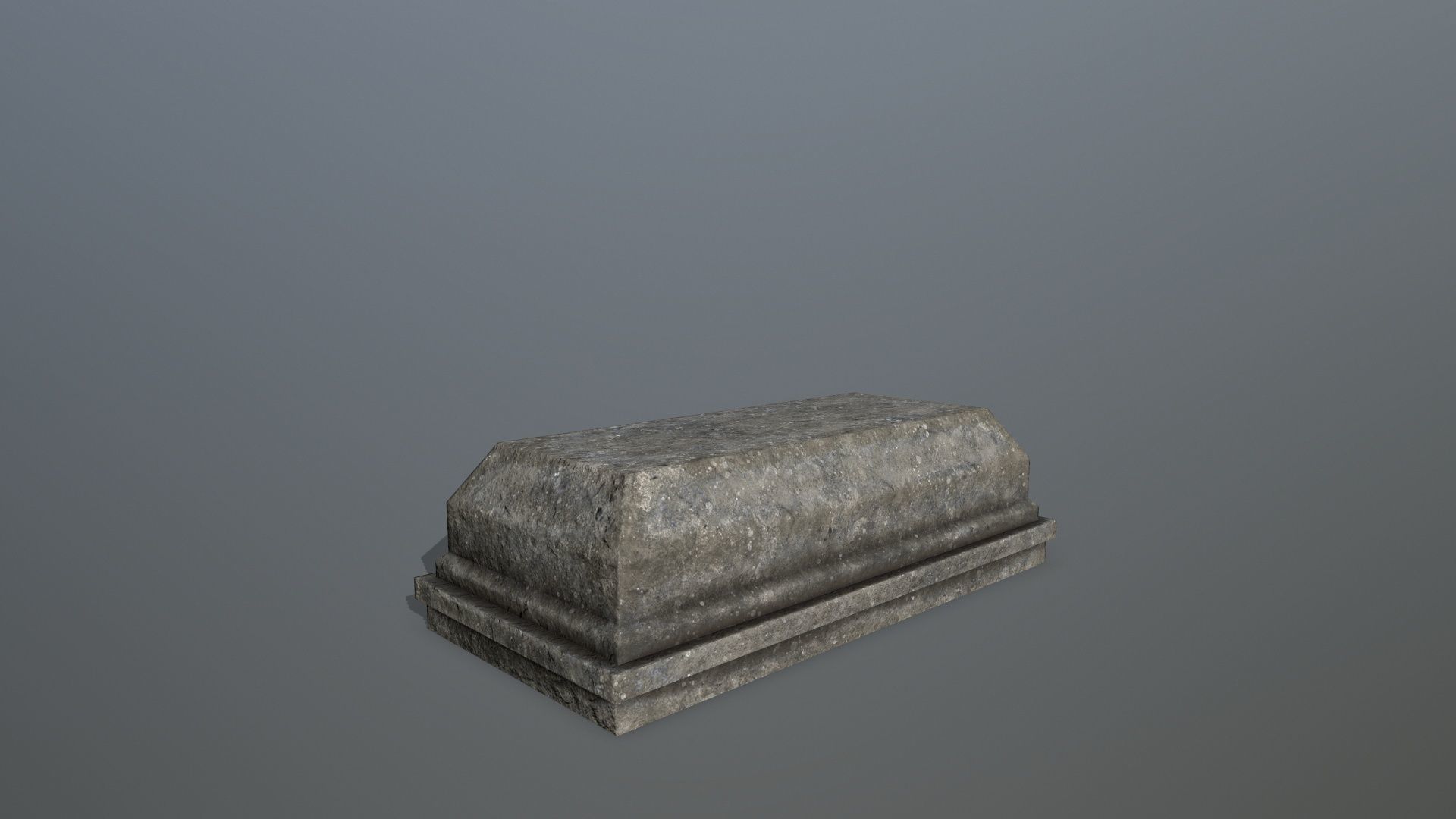 Tomb Stone Set Low-poly 3D model_7