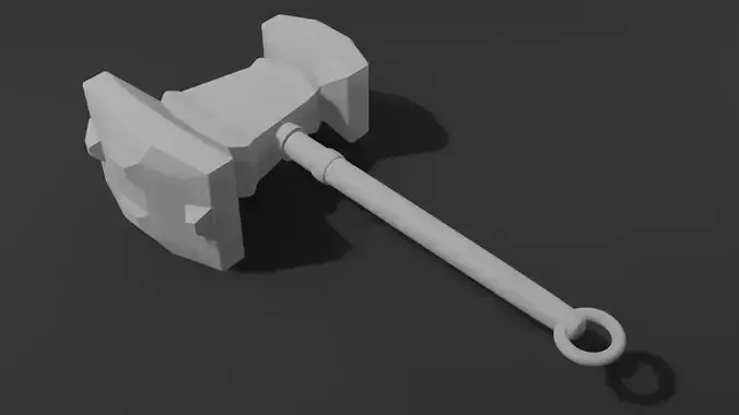 Fantasy hammer in minimalistic style 2