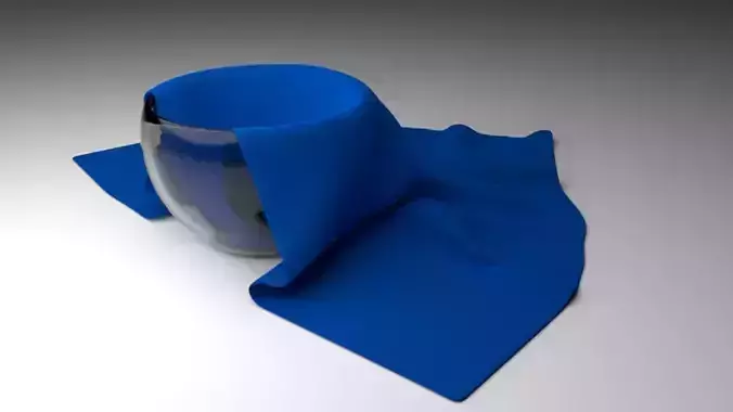 CUP and CLOTH FALING OBJ ANIMATION  Low-poly 3D model