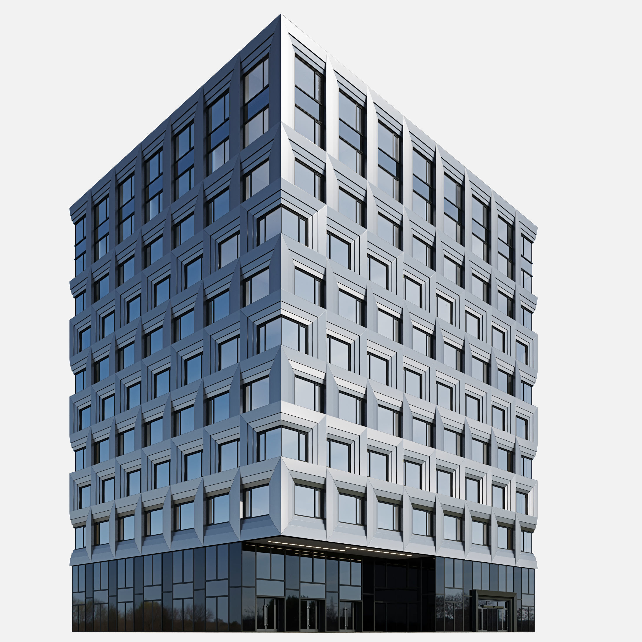 Commercial building 4 3D model_1