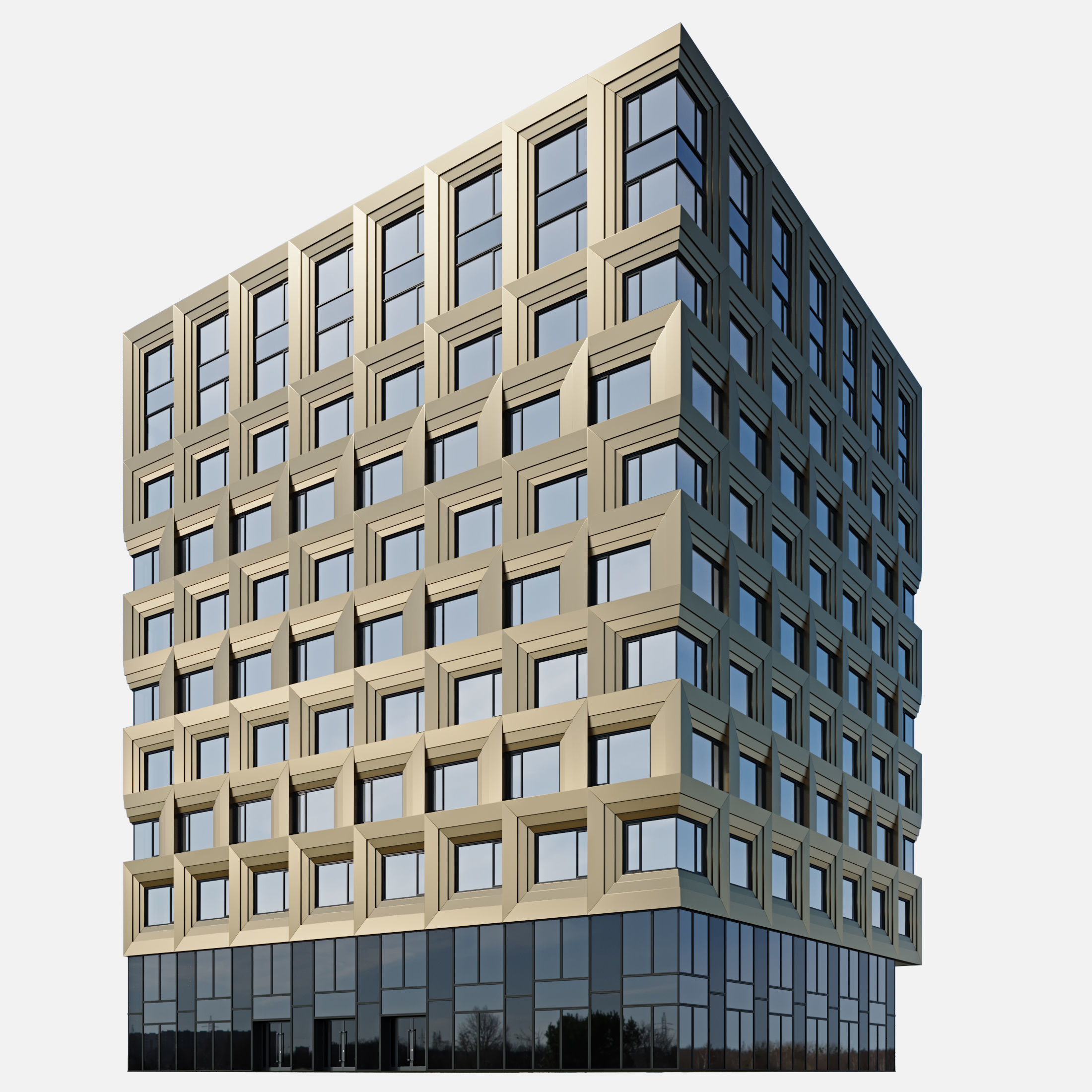 Commercial building 4 3D model_6