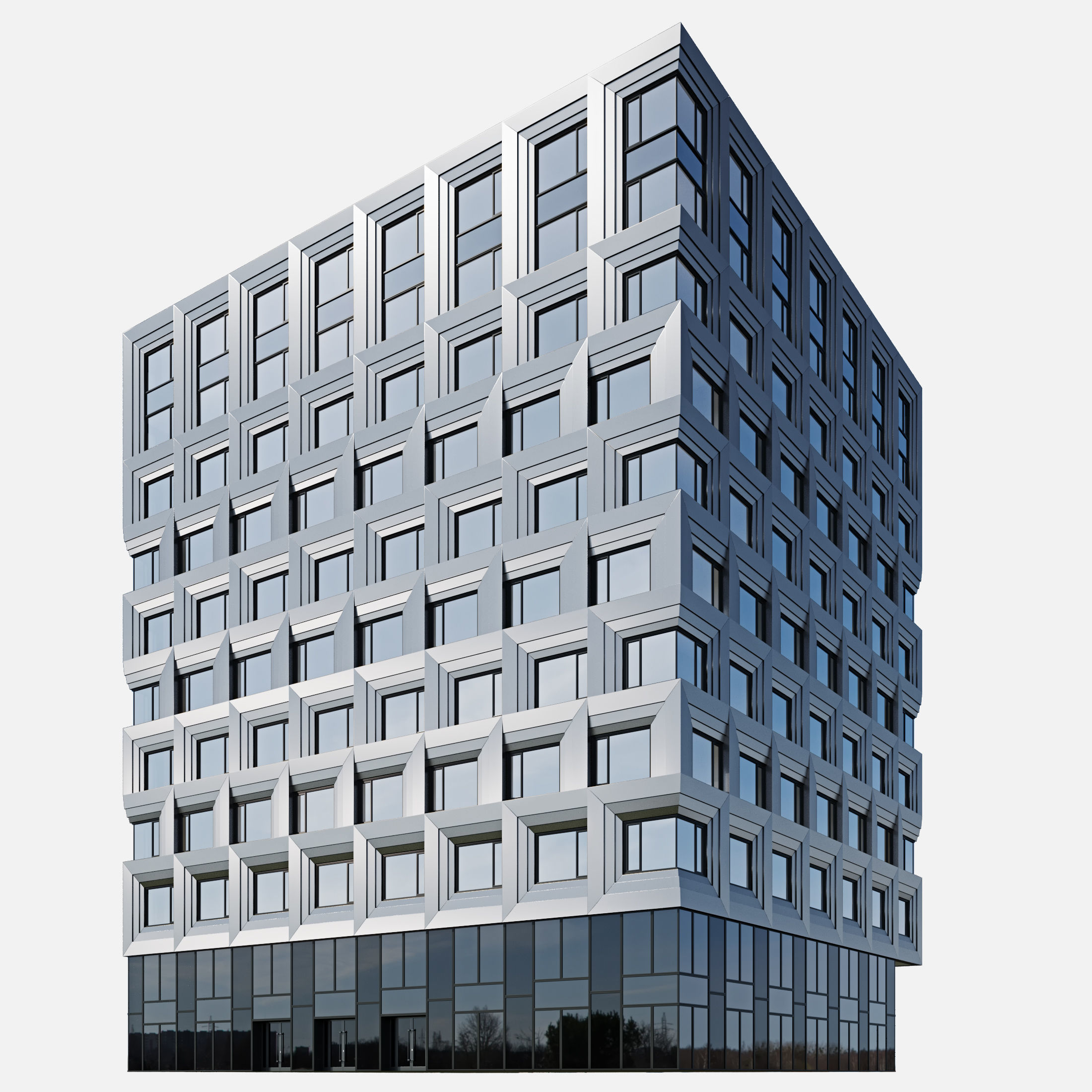 Commercial building 4 3D model_7