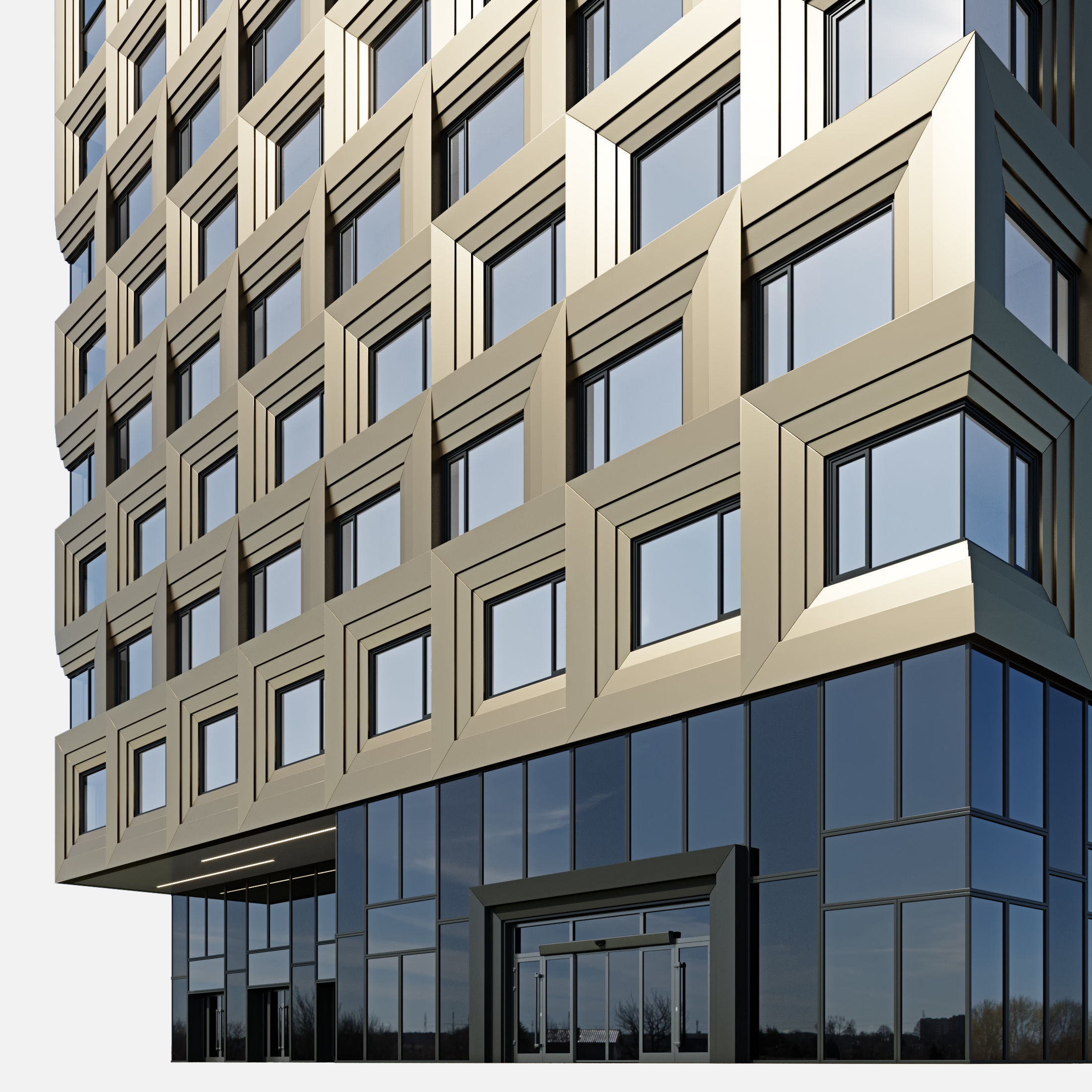 Commercial building 4 3D model_10