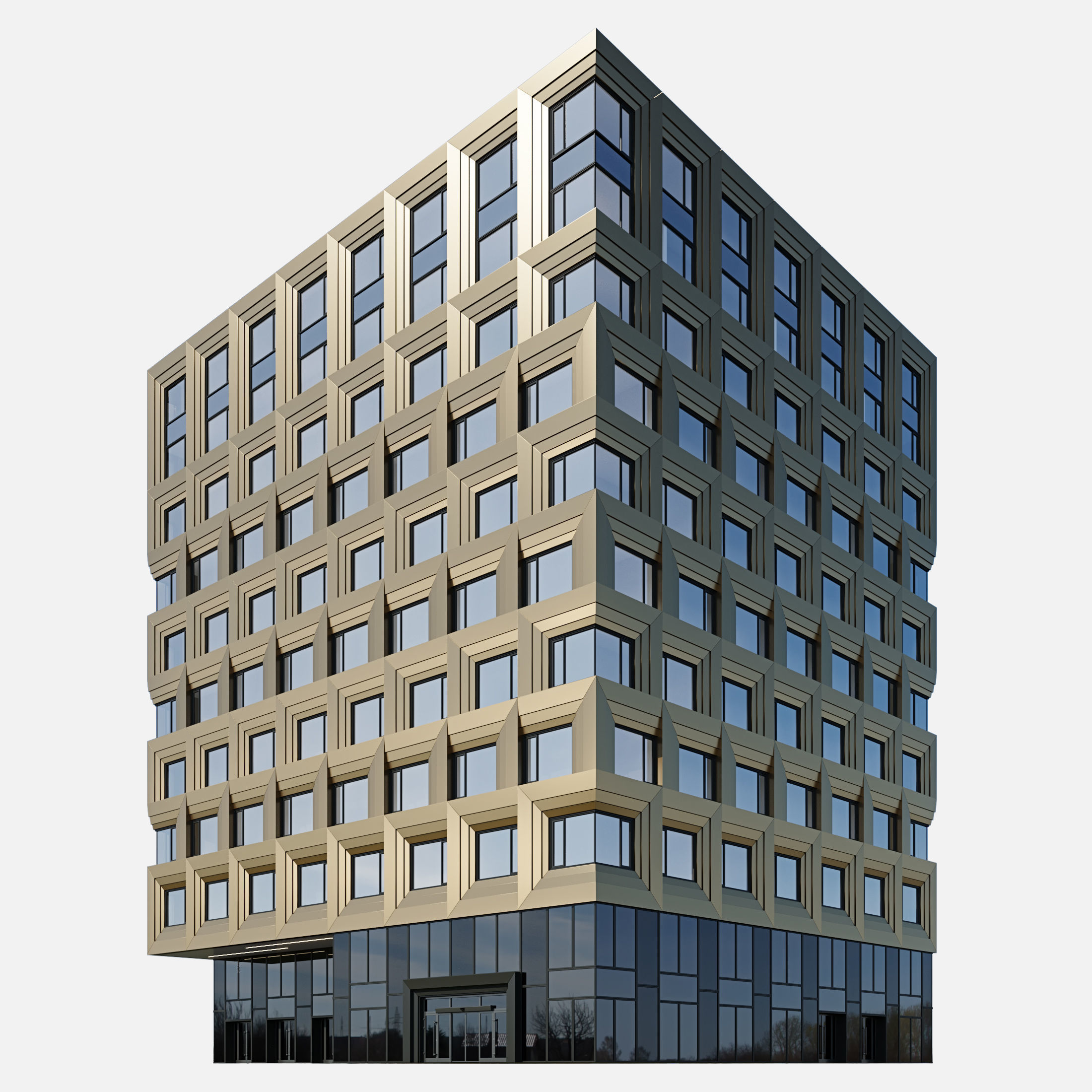 Commercial building 4 3D model_2