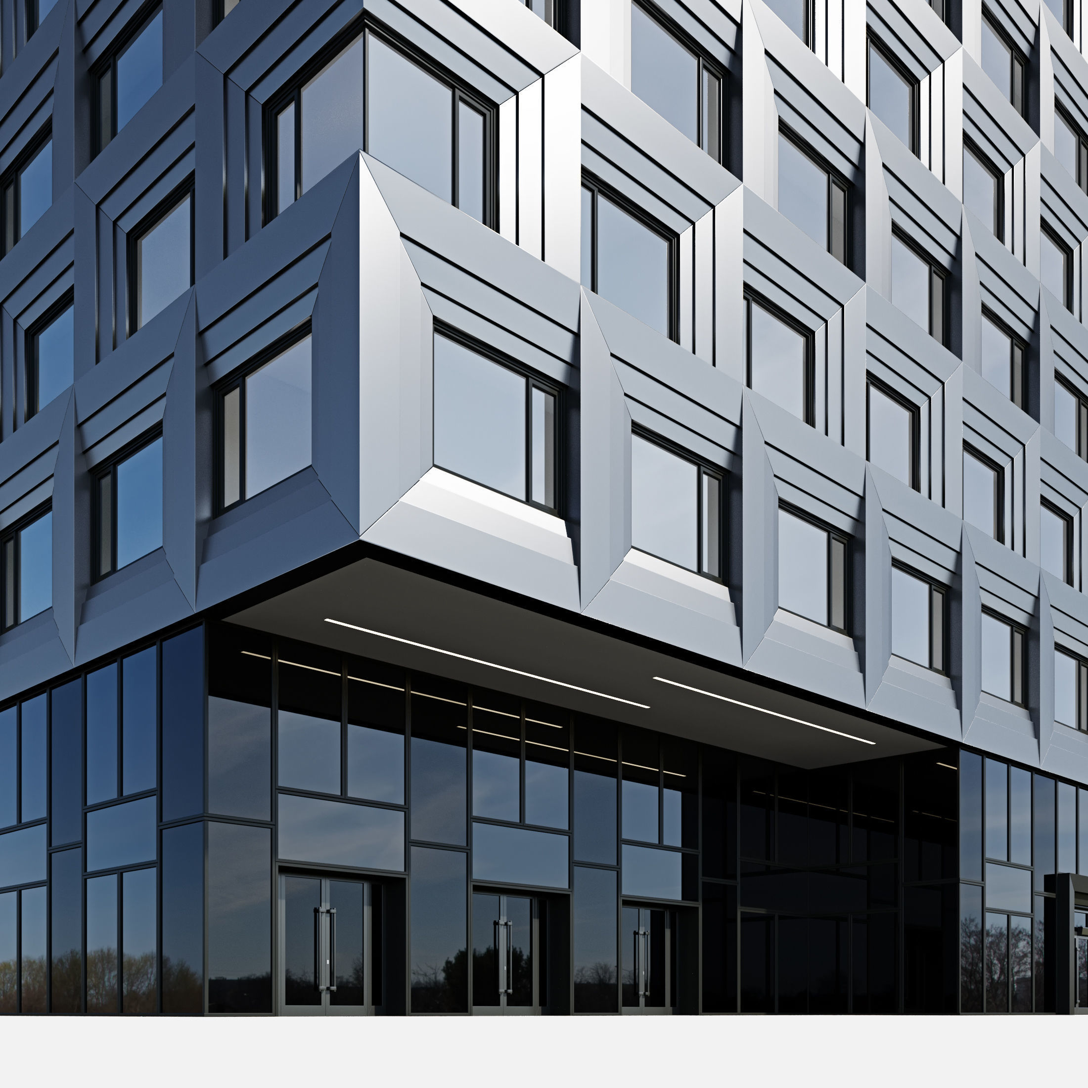 Commercial building 4 3D model_5