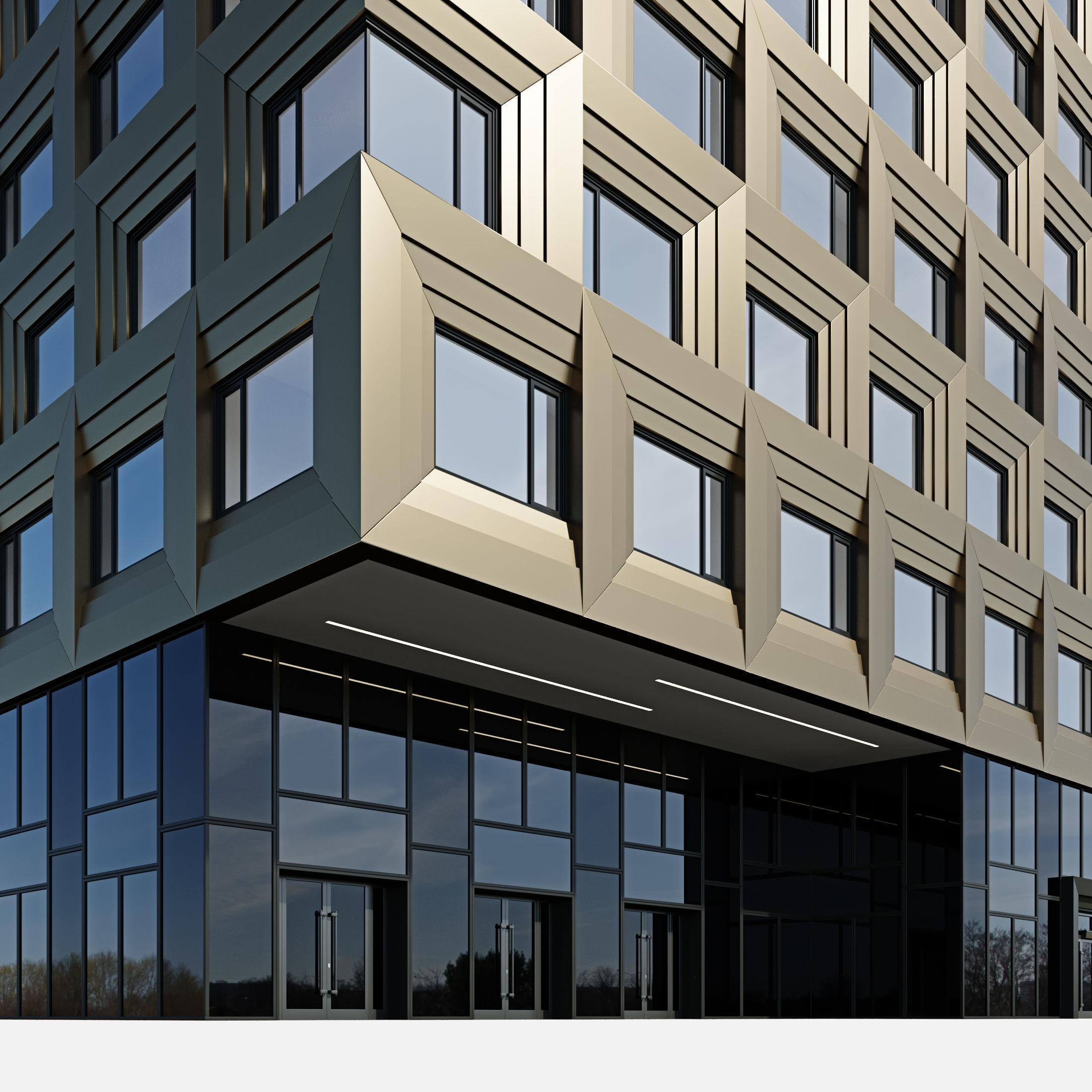 Commercial building 4 3D model_4