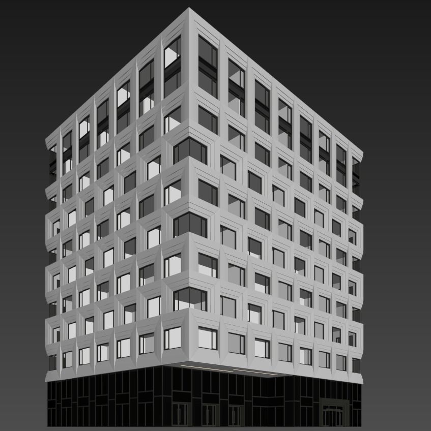 Commercial building 4 3D model_15