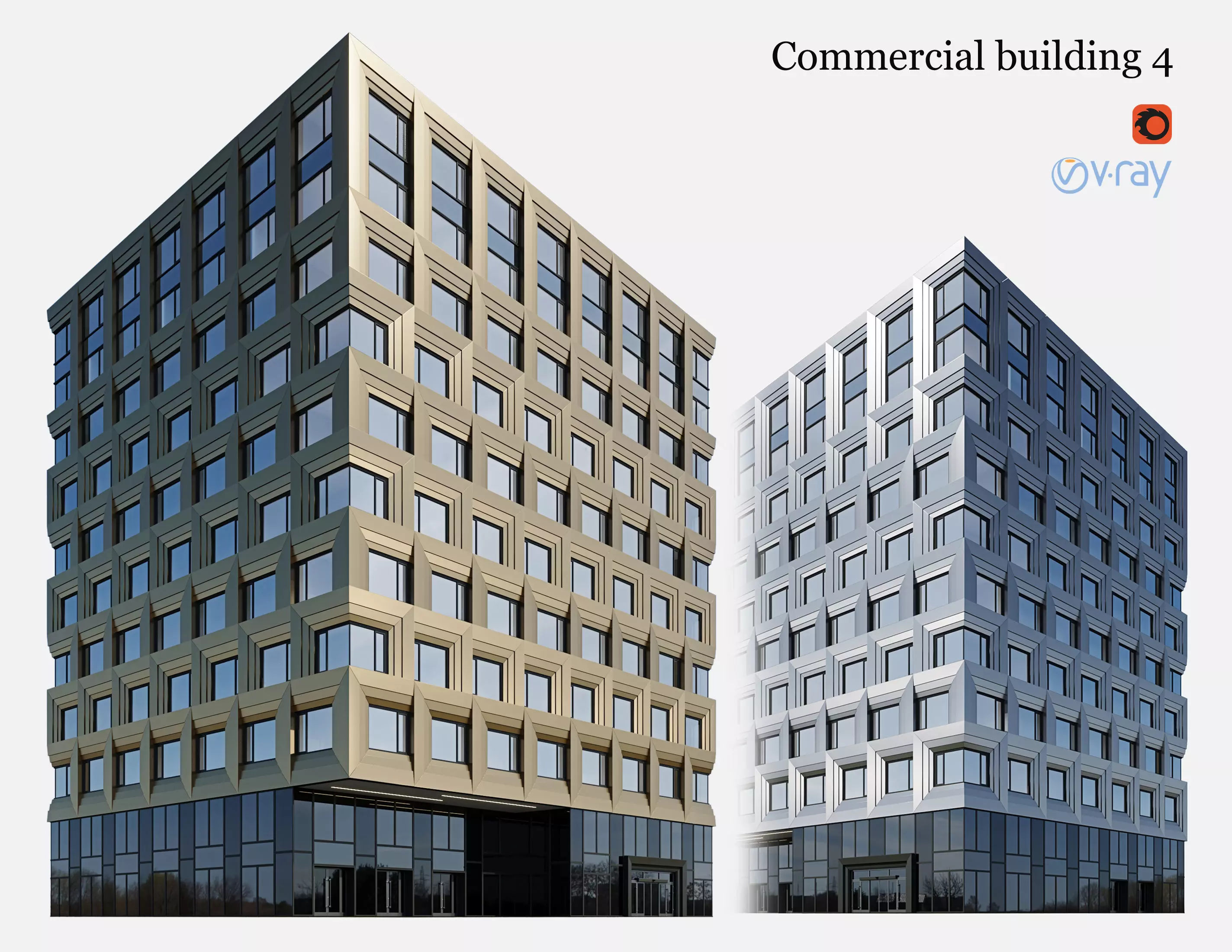 Commercial building 4 3D model_0