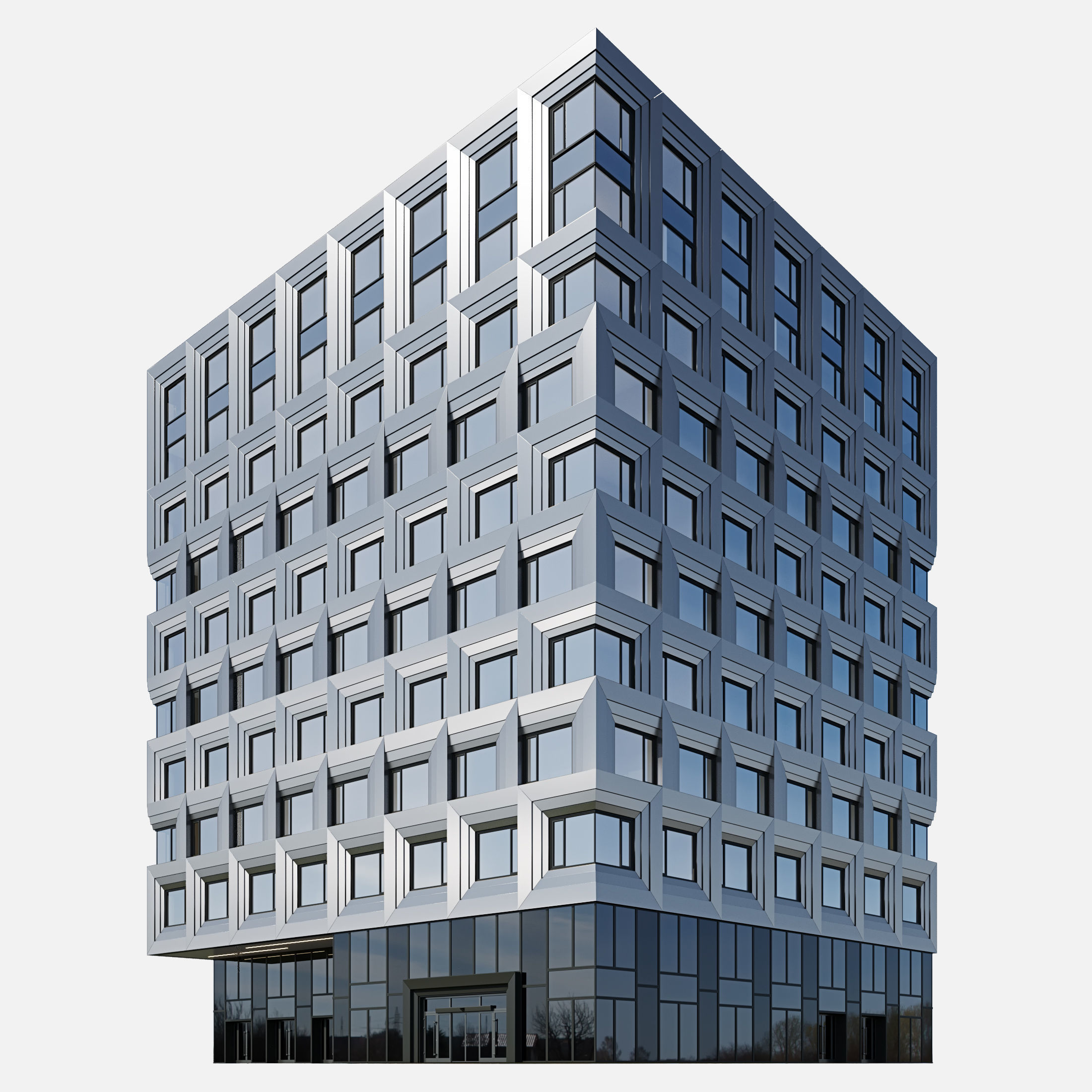 Commercial building 4 3D model_3