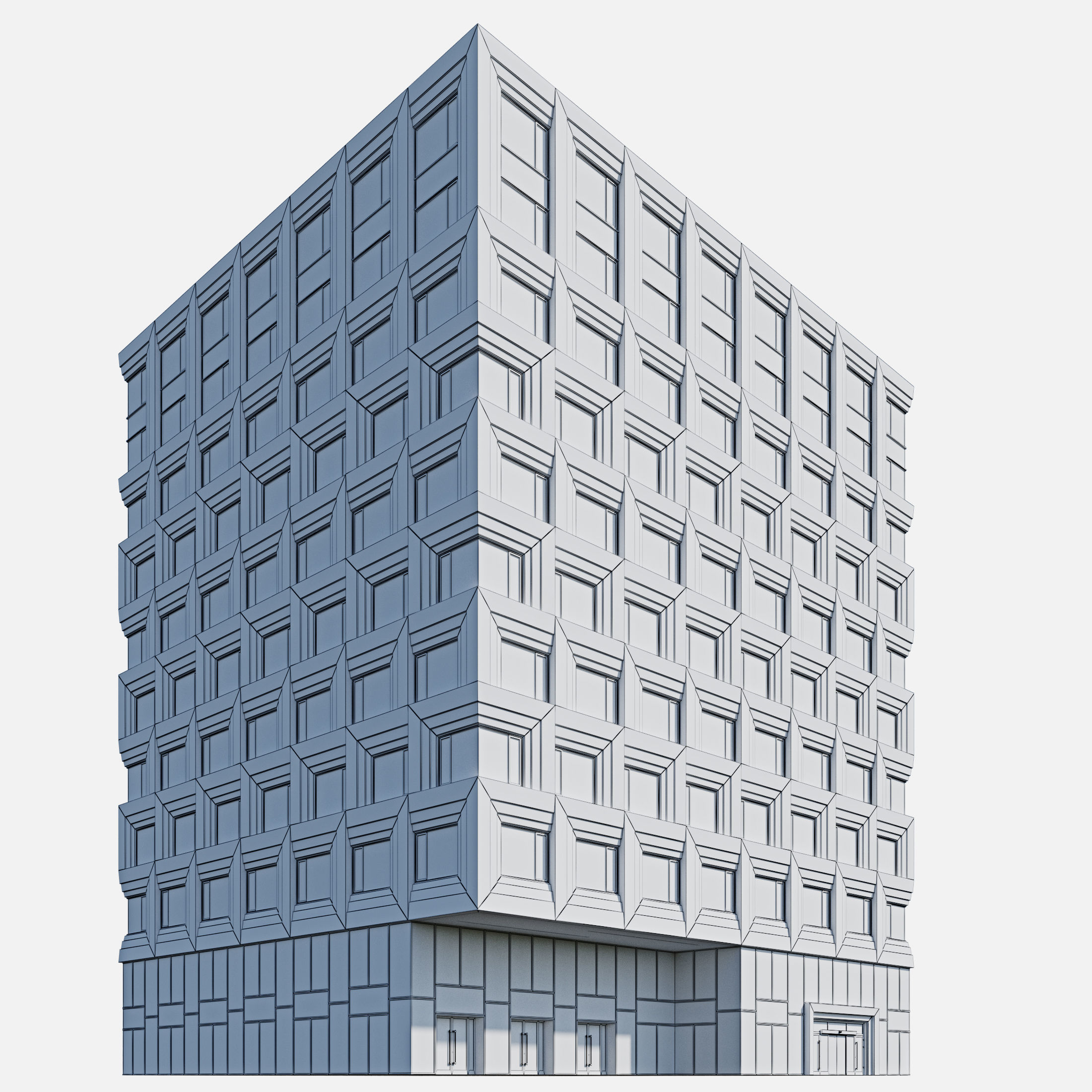 Commercial building 4 3D model_14