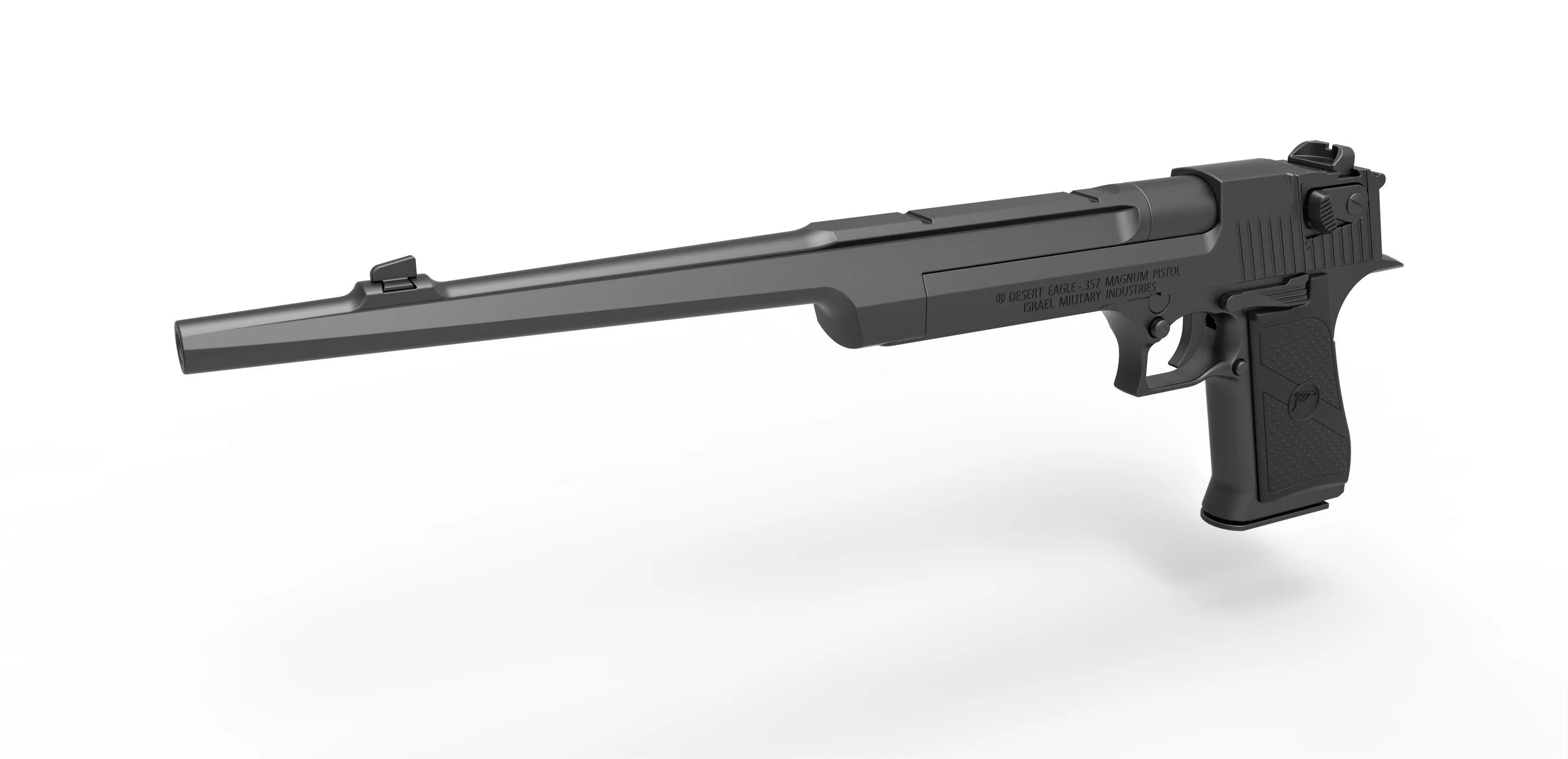 Pistol Desert Eagle Magnum 14 inches barrel 3D model