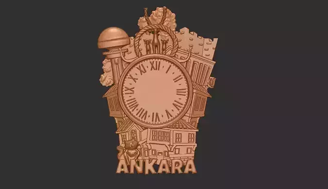 Ankara city Wall Clock 3D print model