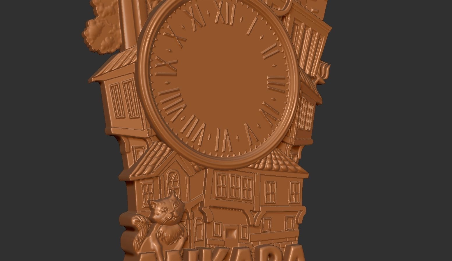 Ankara city Wall Clock 3D print model_2