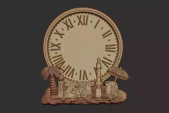 izmir city wall clock 3D print model