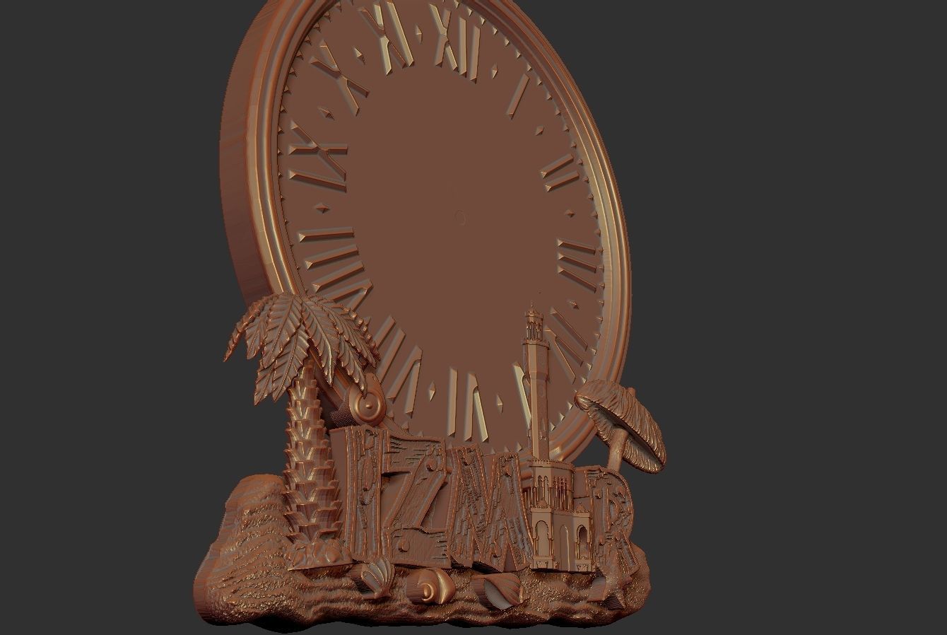 izmir city wall clock 3D print model_1