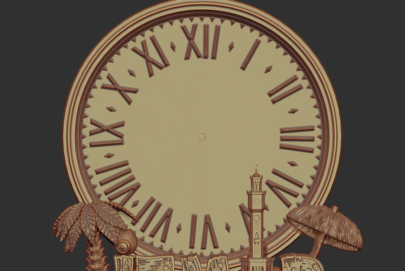 izmir city wall clock 3D print model_6
