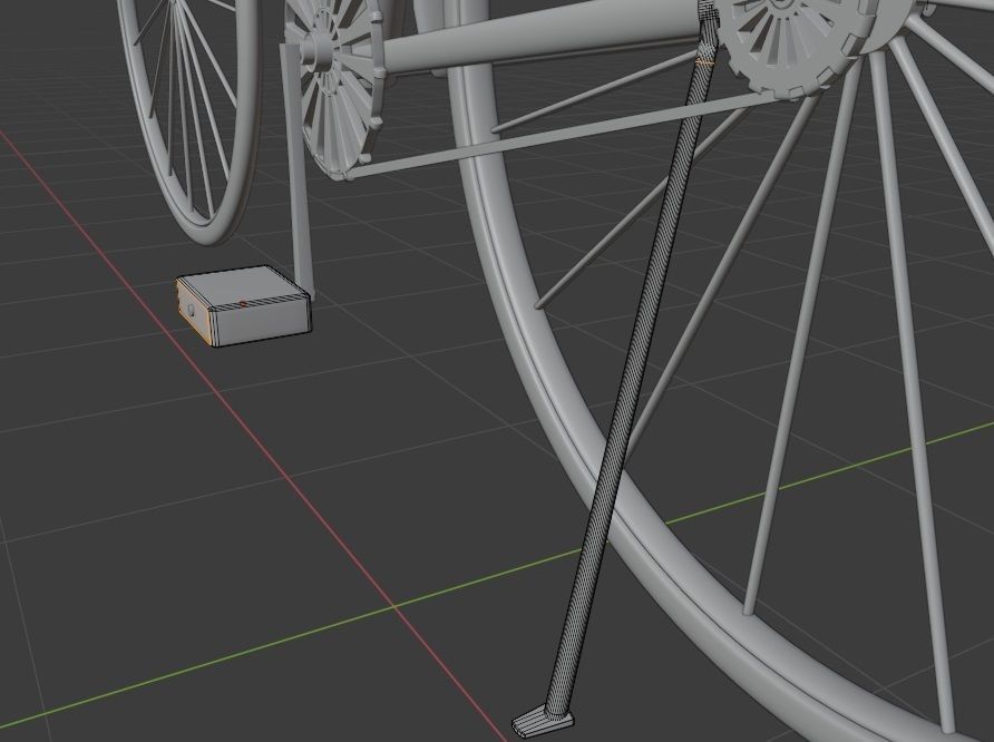 Women Cruiser Bike with Basket 3D Character Bicycle 3D low poly Low-poly 3D model_6