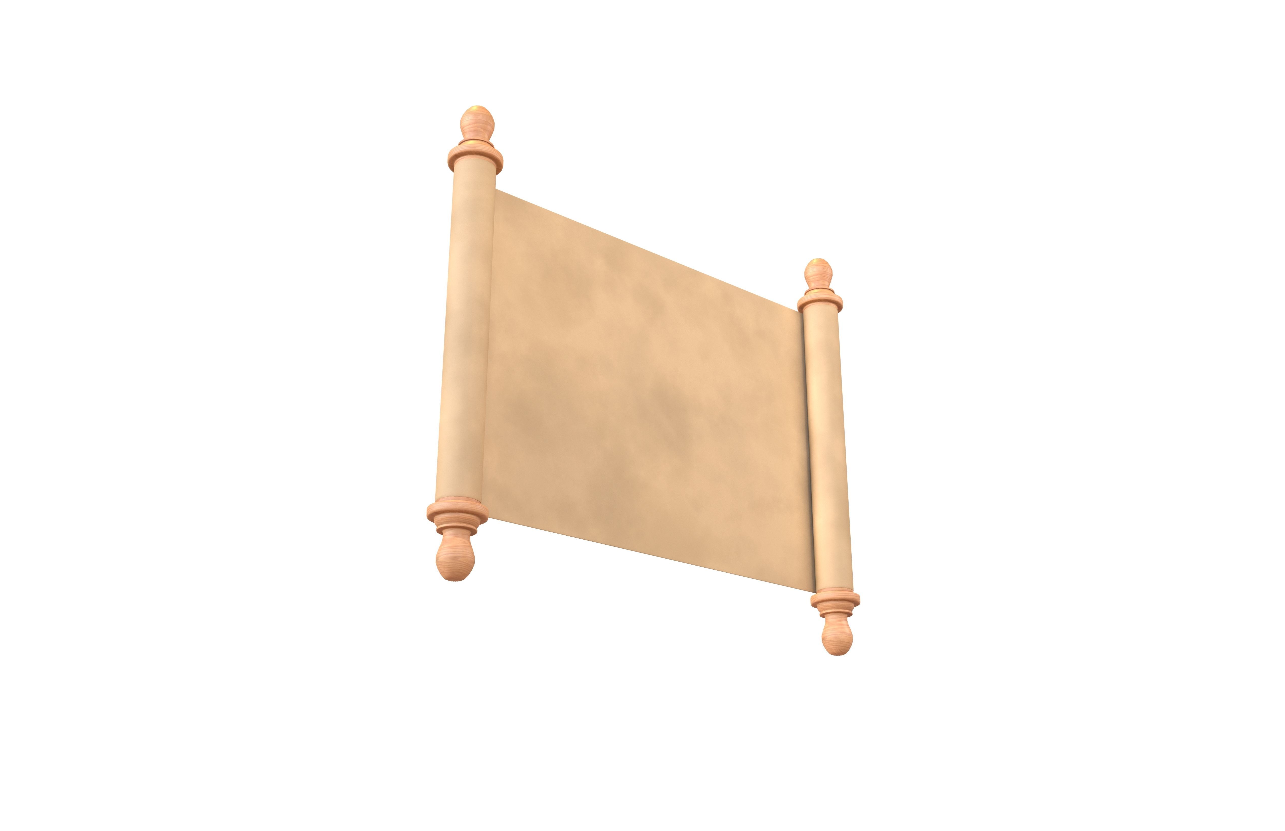 Scroll v1 001 Low-poly 3D model_3