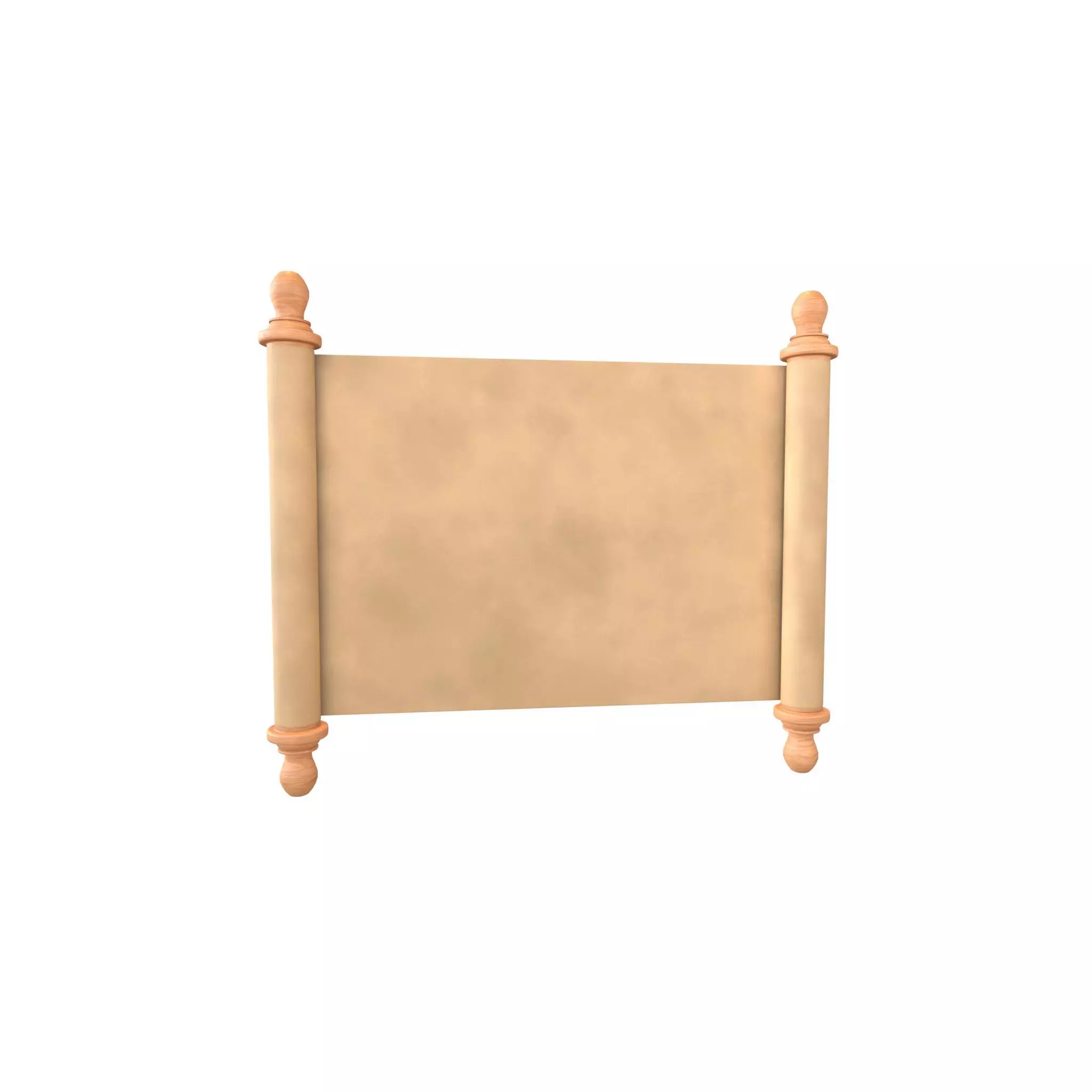 Scroll v1 001 Low-poly 3D model_0