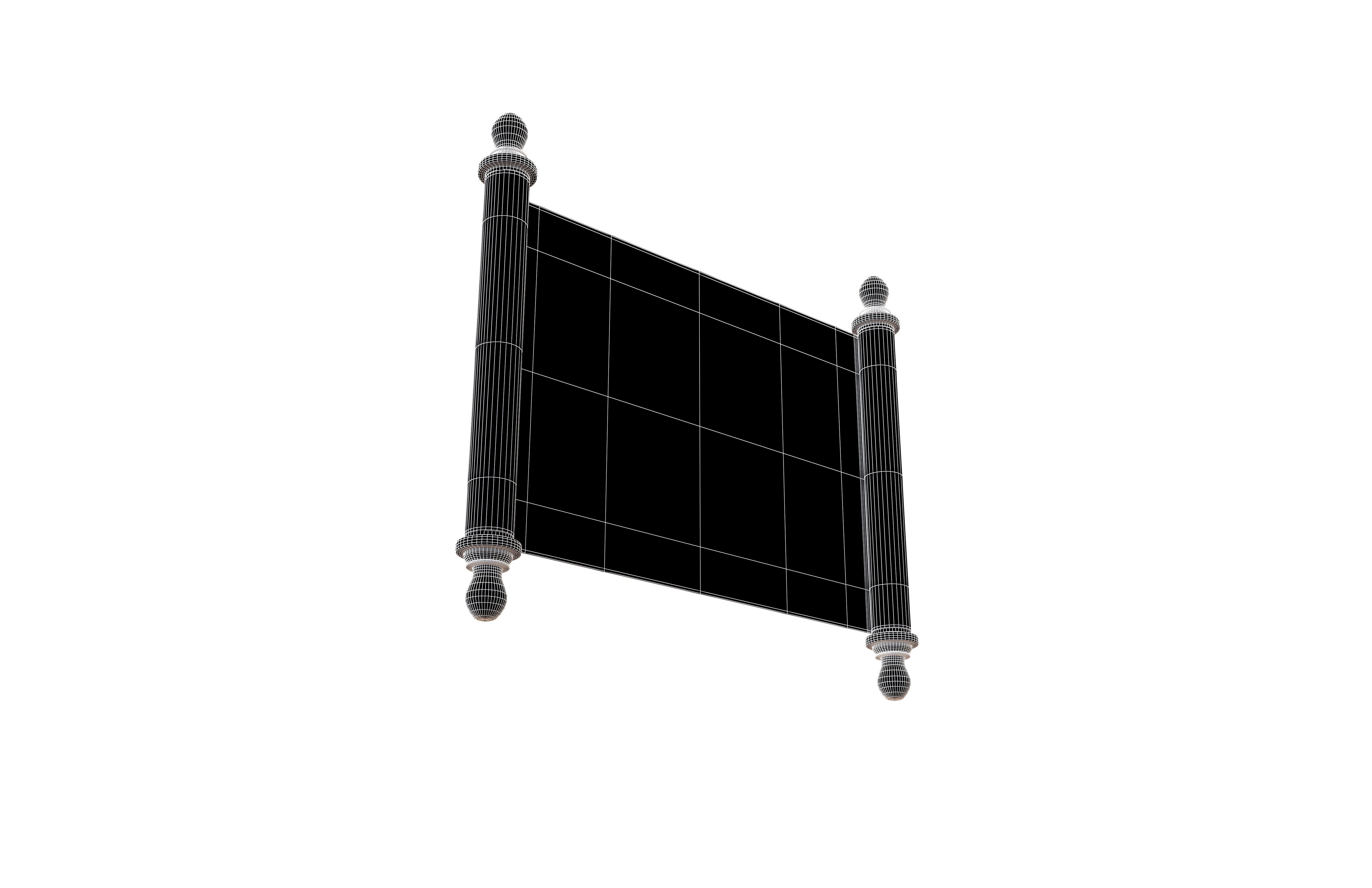 Scroll v1 001 Low-poly 3D model_4