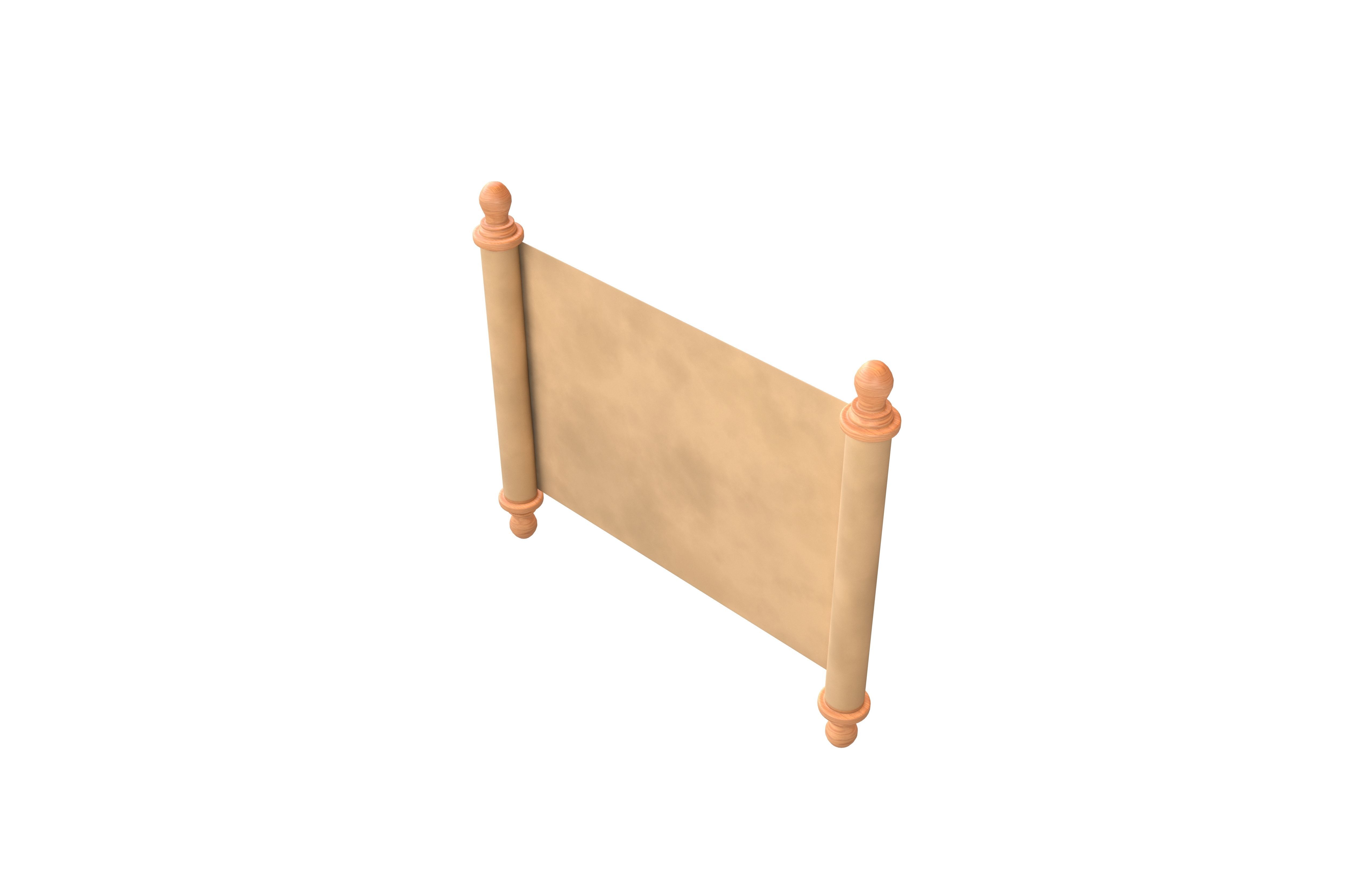 Scroll v1 001 Low-poly 3D model_2