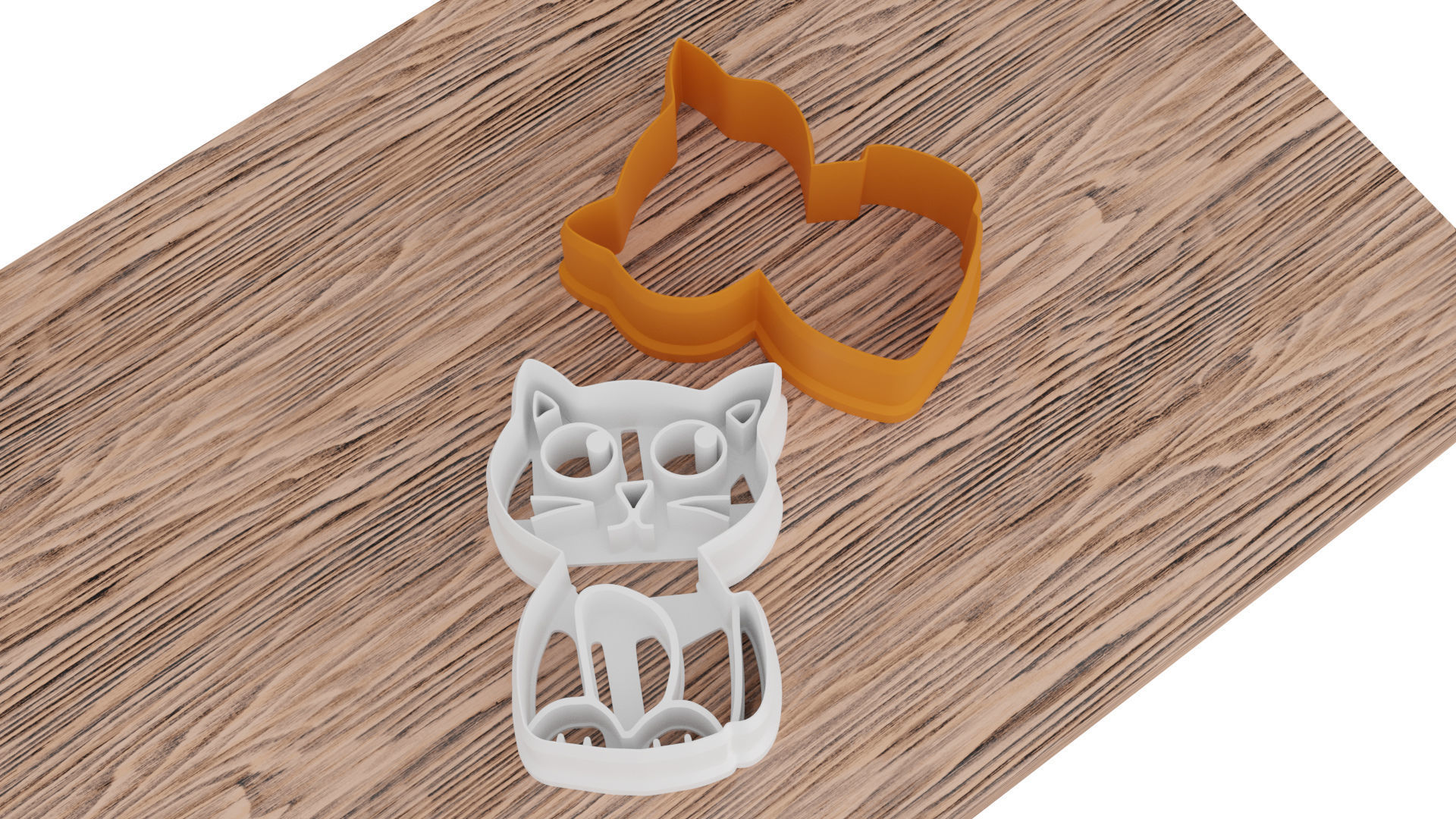 Two-in-one cat-shaped mold for 3D printer 3D print model_2