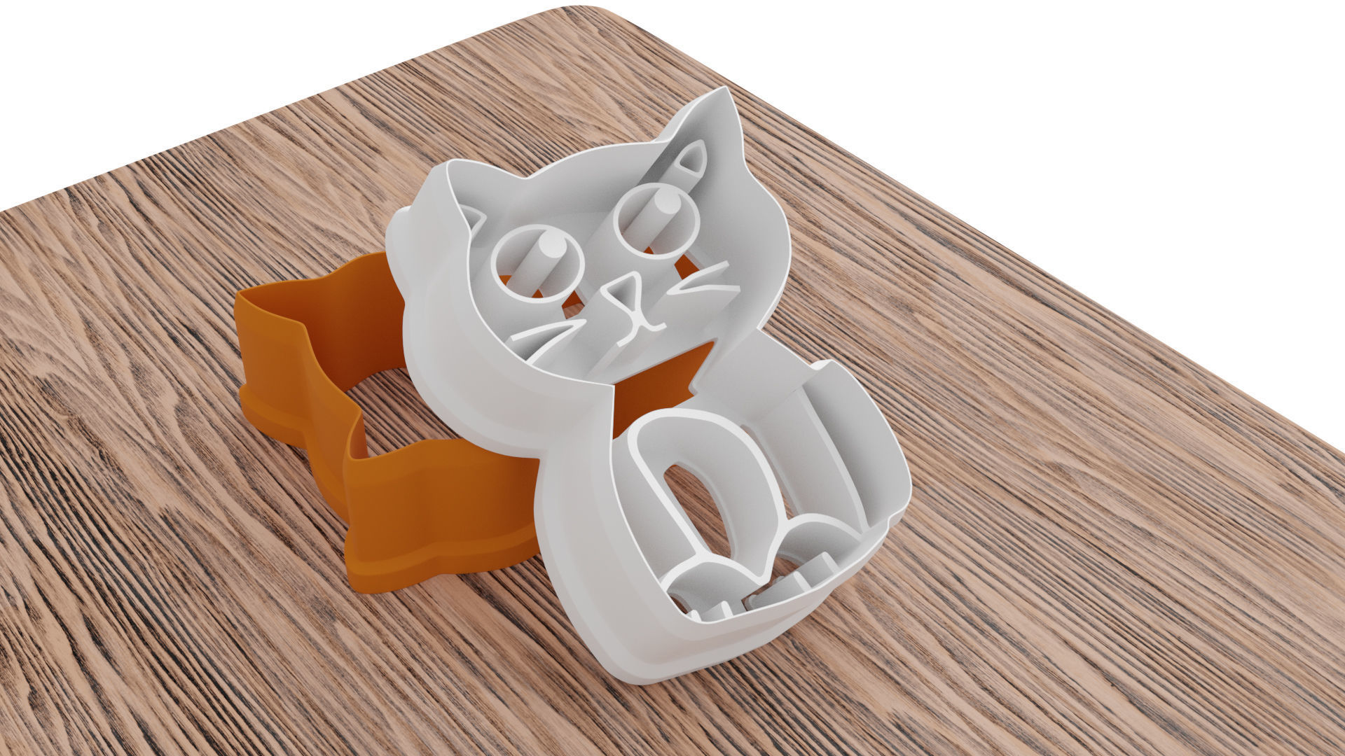 Two-in-one cat-shaped mold for 3D printer 3D print model_6