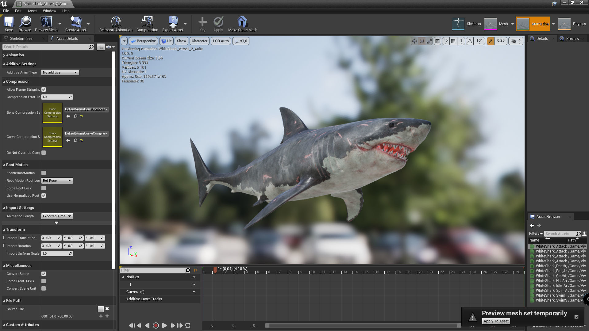 Great White Shark - Game Ready Low-poly 3D model_5