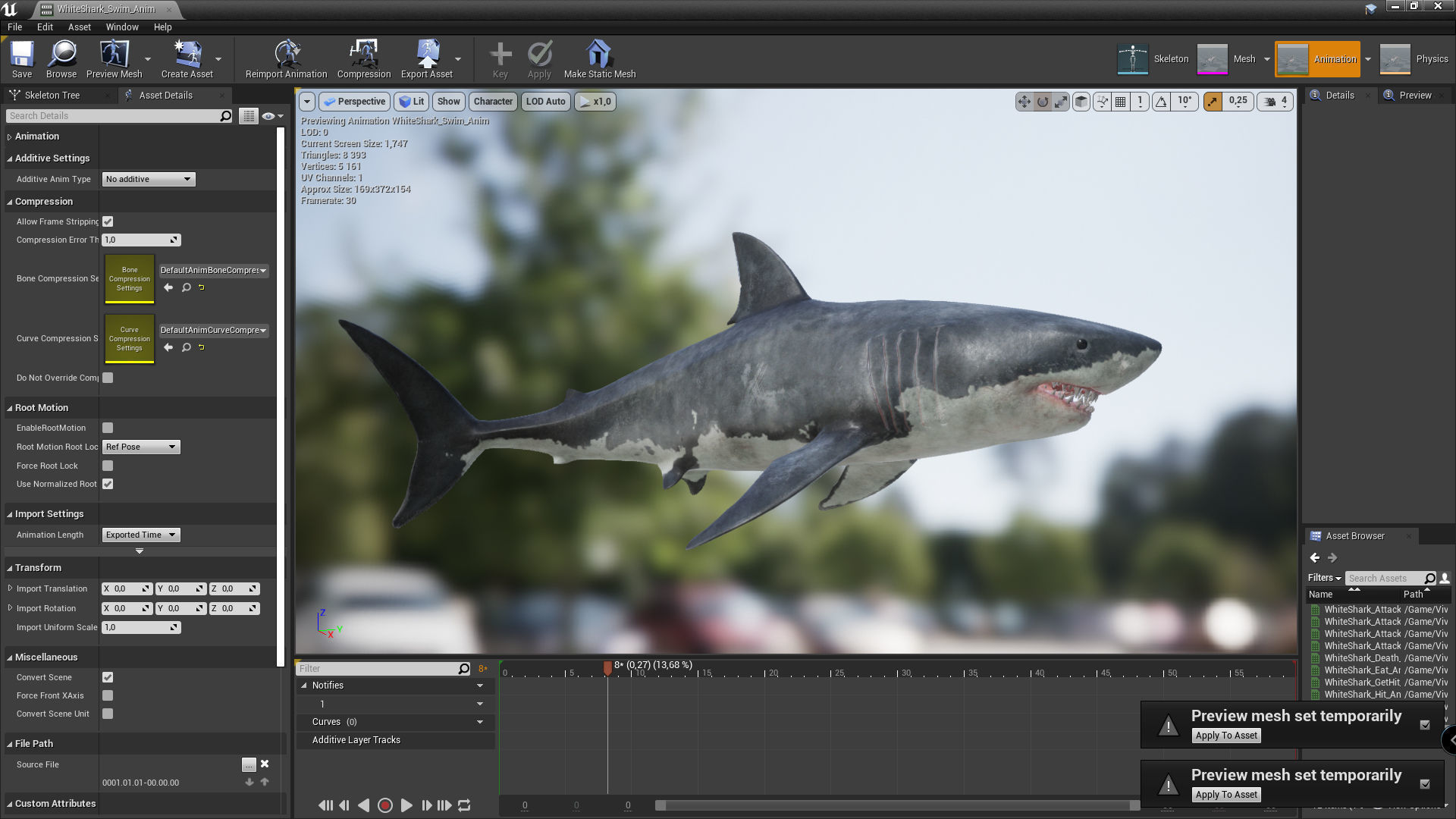 Great White Shark - Game Ready Low-poly 3D model_6