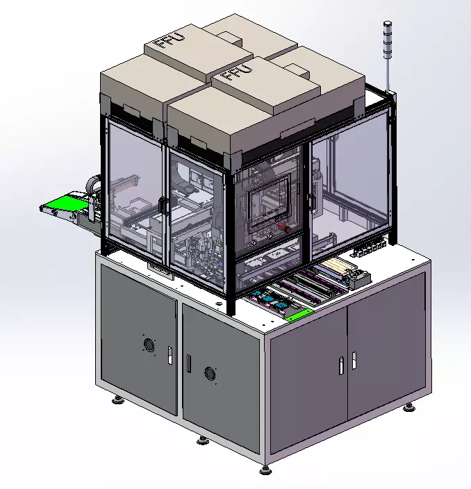 Mobile phone and tablet computer screen  assembly machine 3D model_0