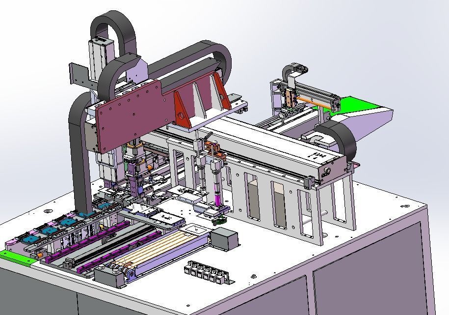 Mobile phone and tablet computer screen  assembly machine 3D model_5