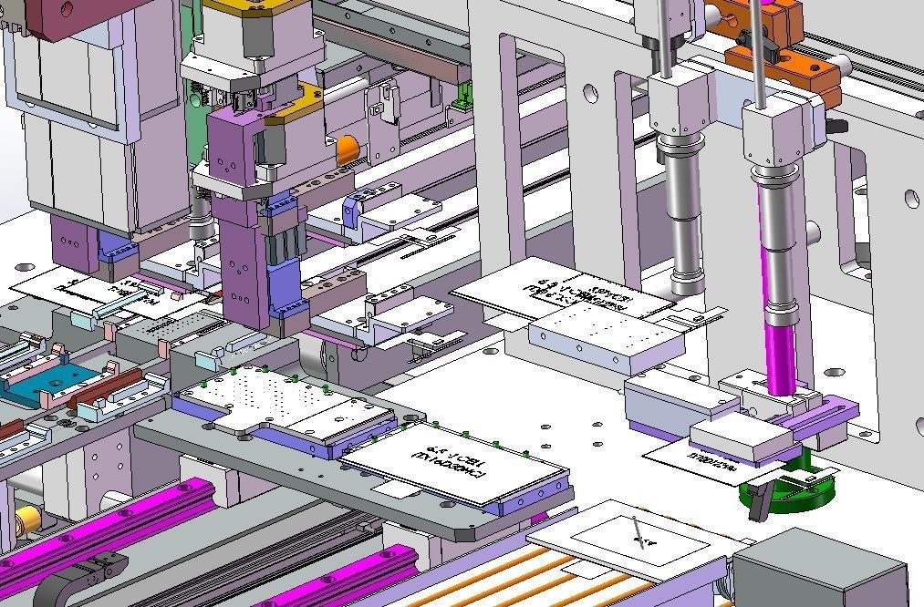 Mobile phone and tablet computer screen  assembly machine 3D model_7