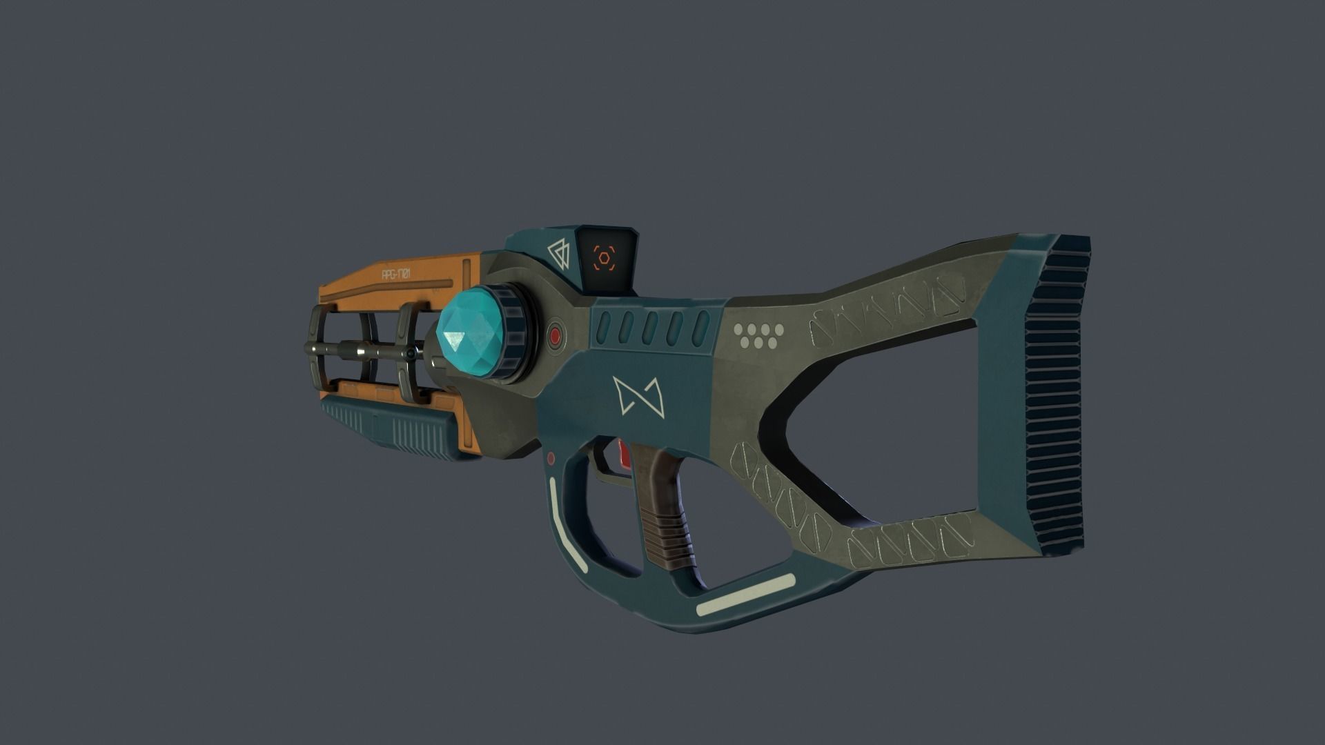 Plasma Rifle  Low-Poly Low-poly 3D model_1