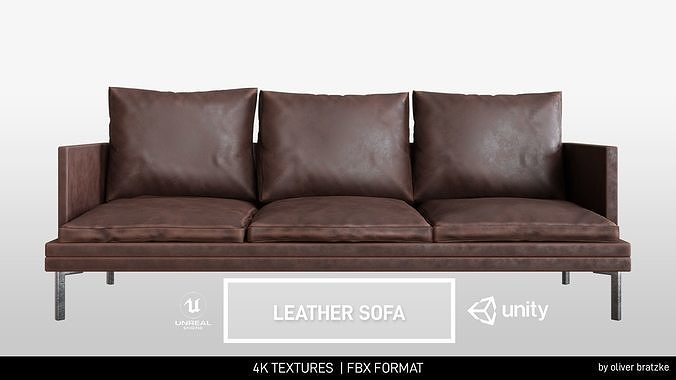 Leather Sofa 3D model