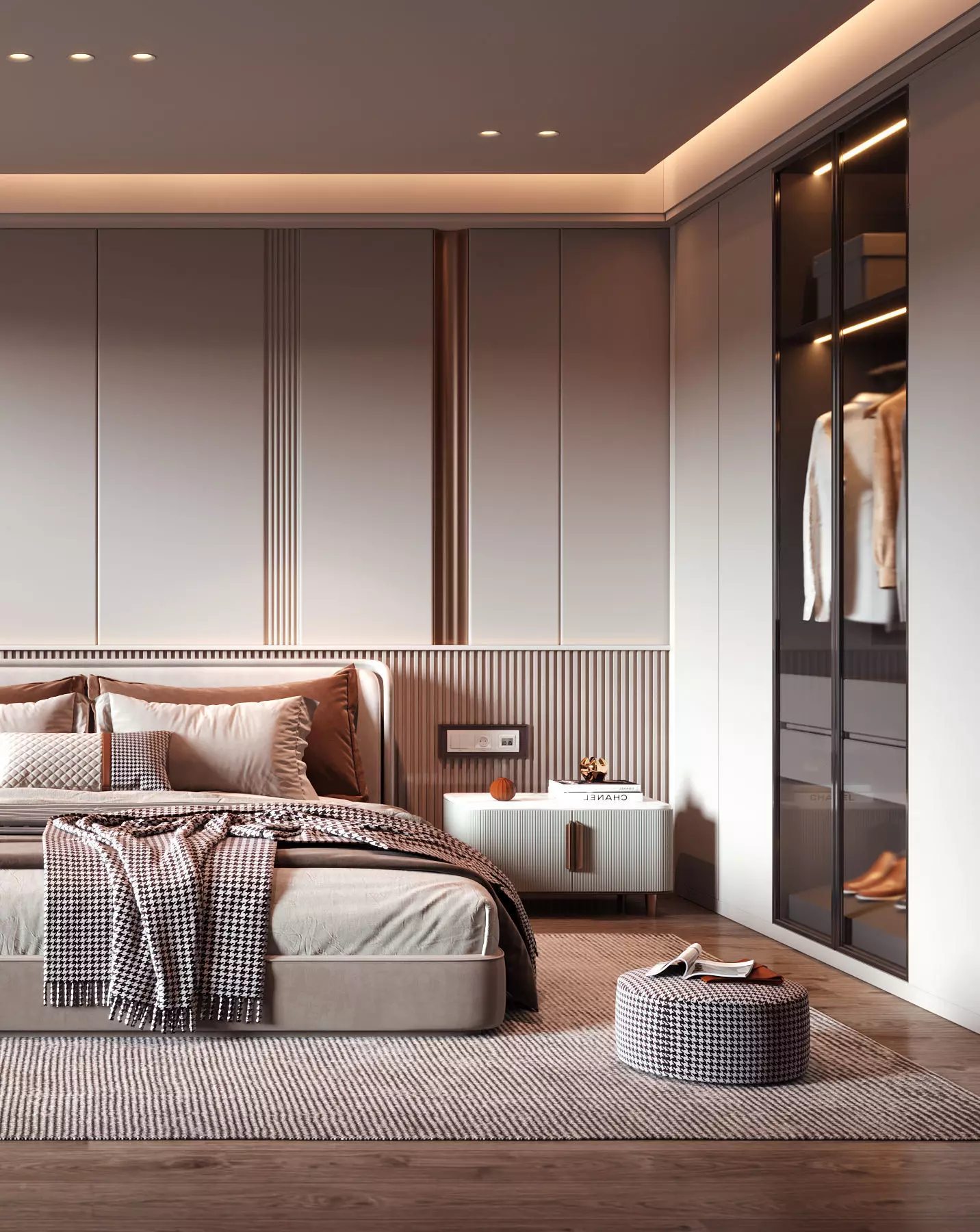 Modern luxury style bedroom 3D model_6