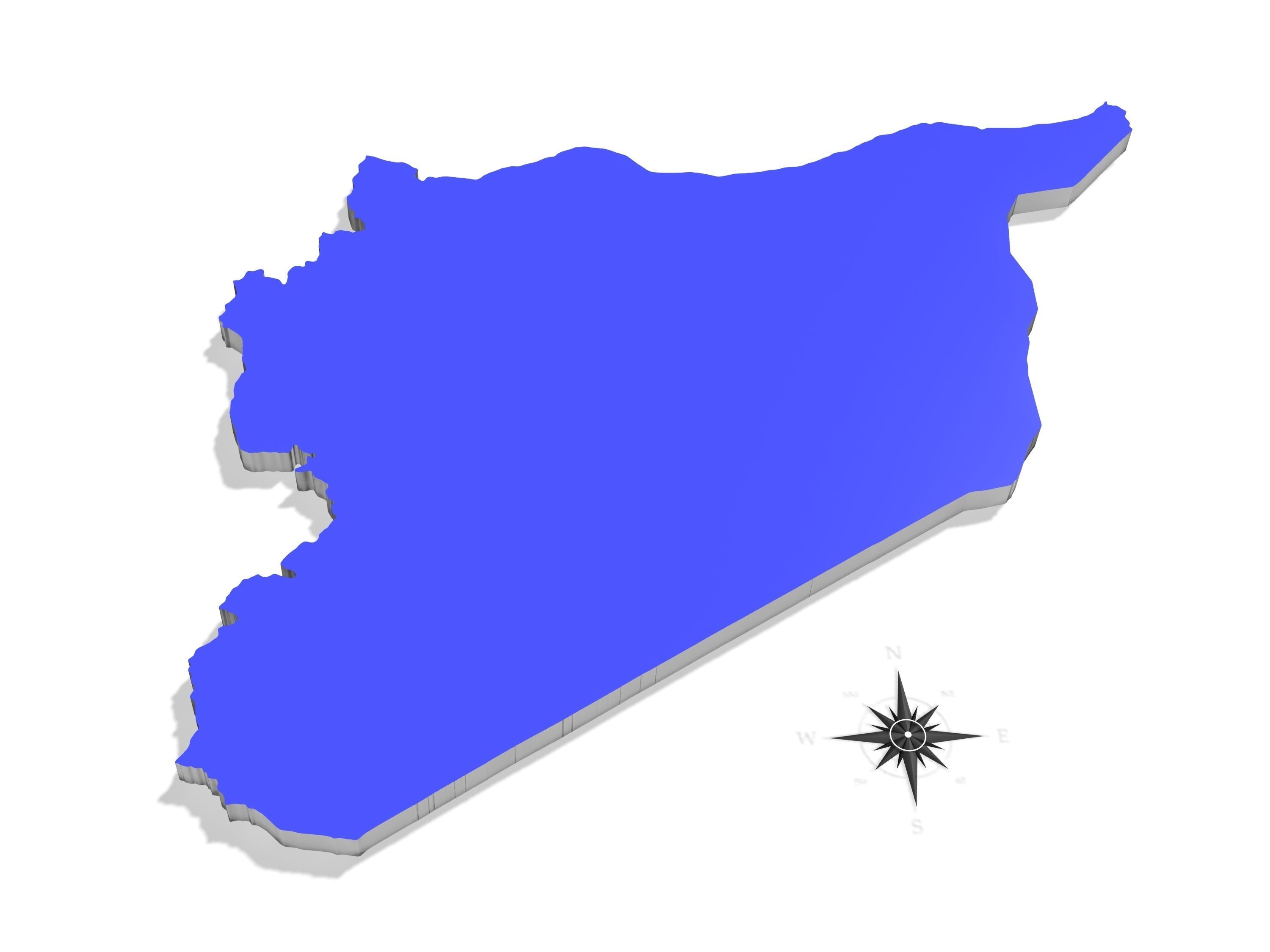 Syria High resolution 3D relief maps 3D model_8