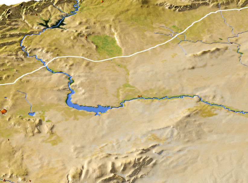 Syria High resolution 3D relief maps 3D model_3