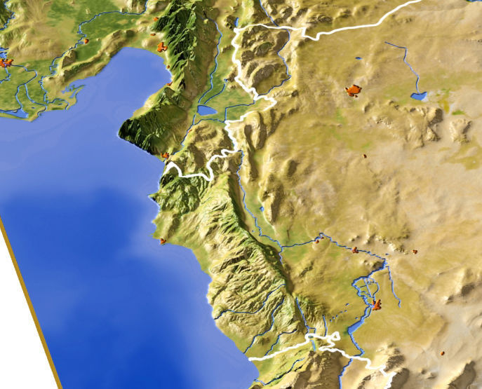 Syria High resolution 3D relief maps 3D model_2