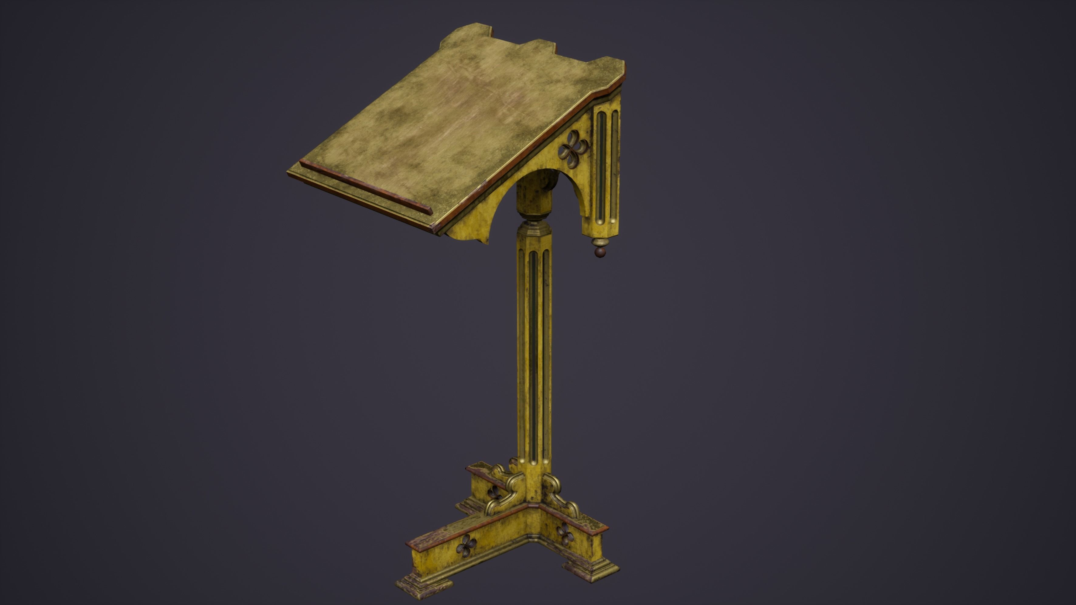 Christian Church Lectern Low-poly 3D model_5