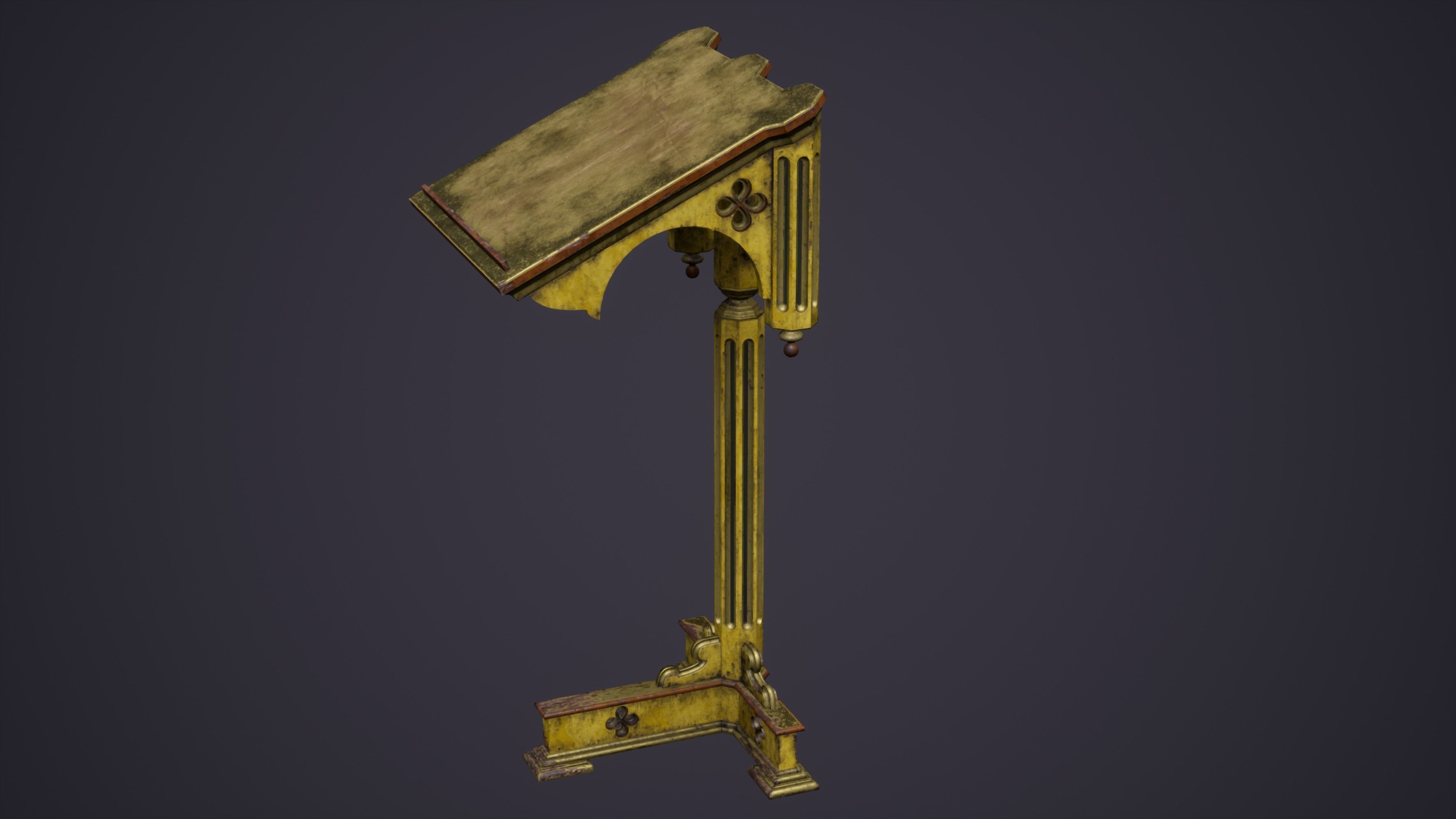 Christian Church Lectern Low-poly 3D model_6