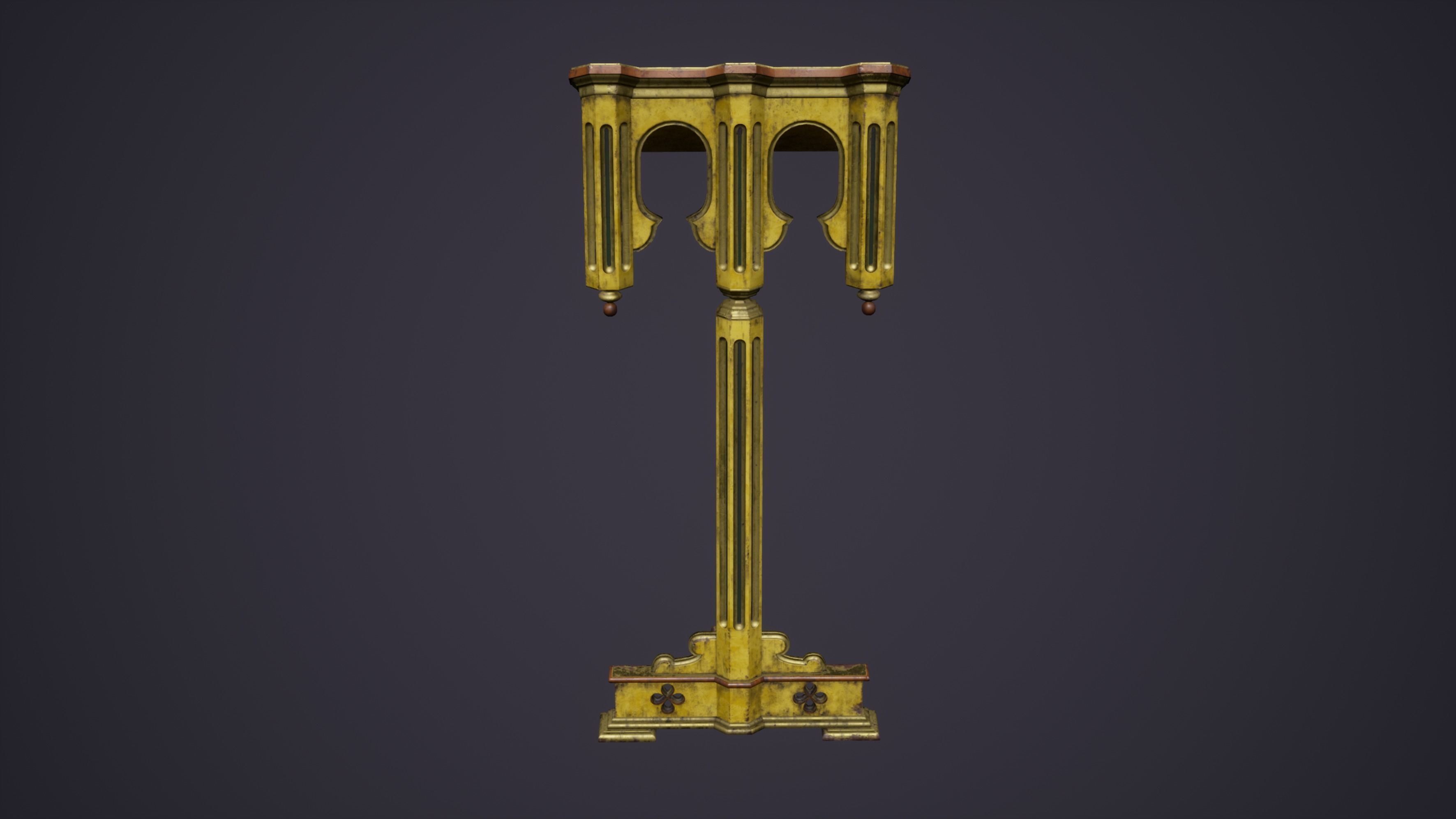 Christian Church Lectern Low-poly 3D model_9