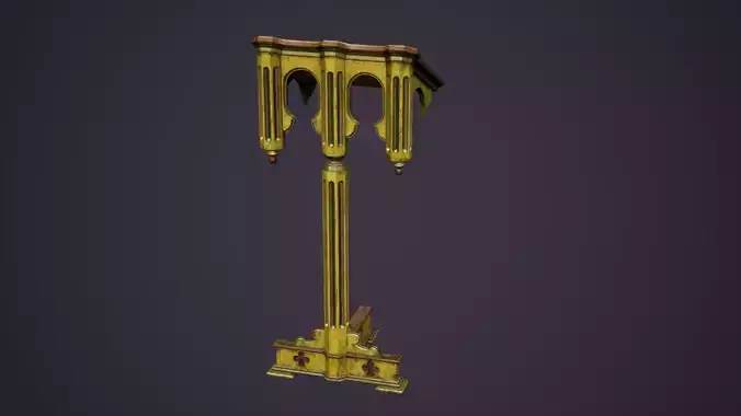 Christian Church Lectern Low-poly 3D model