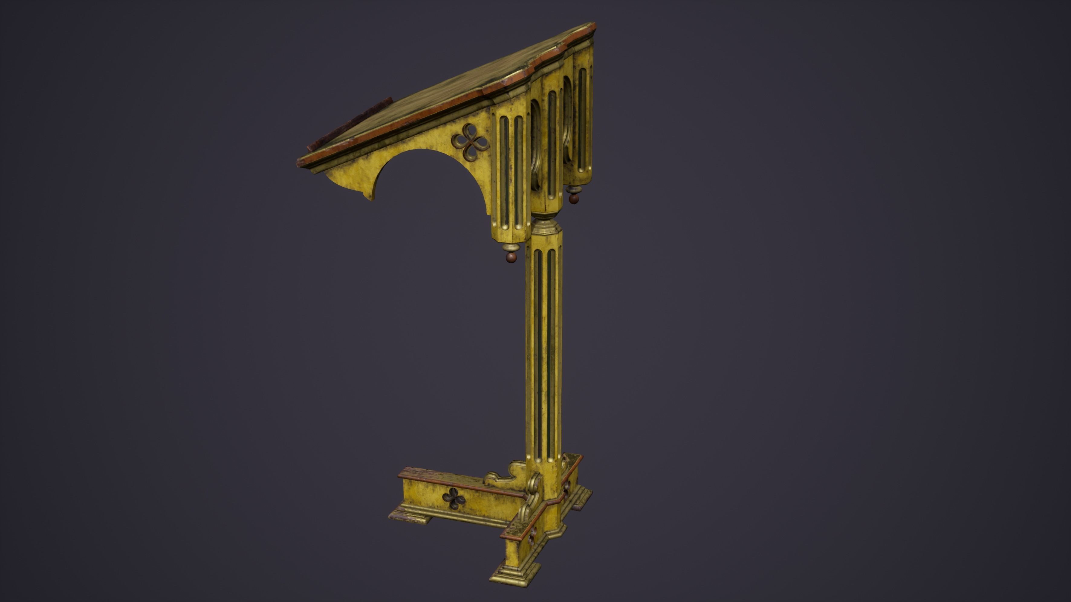 Christian Church Lectern Low-poly 3D model_7